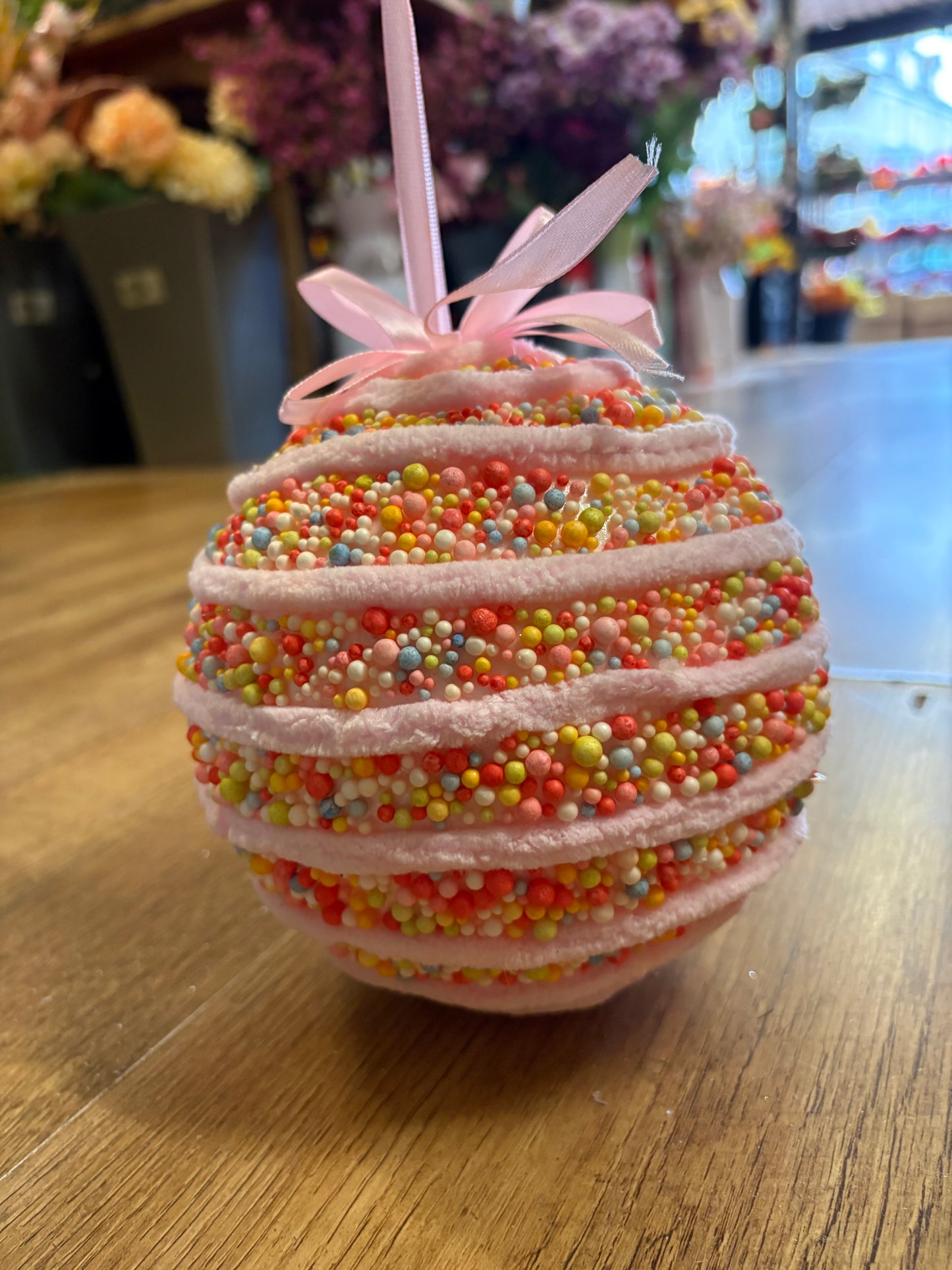 Large 18cm candy sprinkle bauble