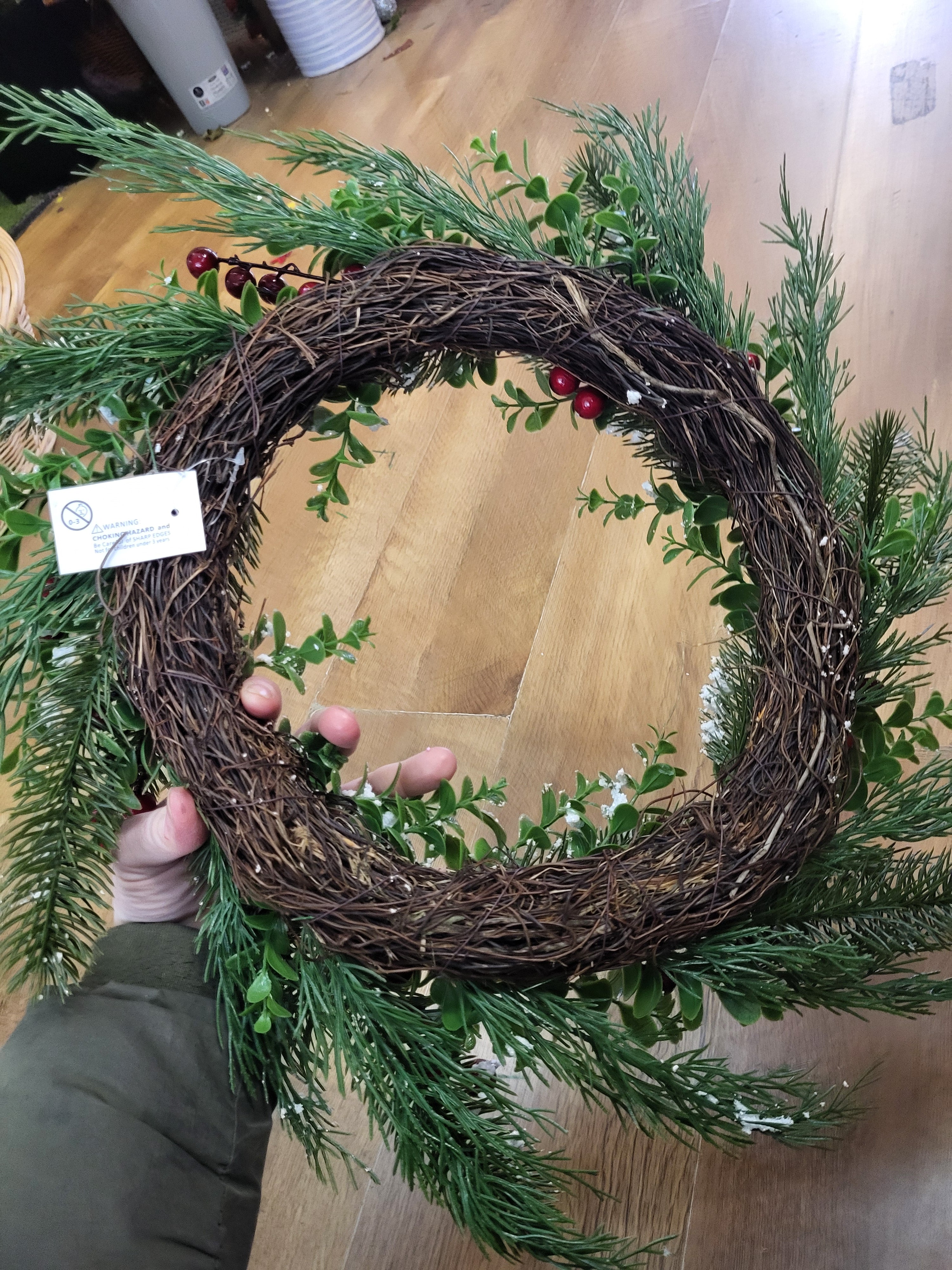 Snowberry/eucalyptus/pine wreath  image 3