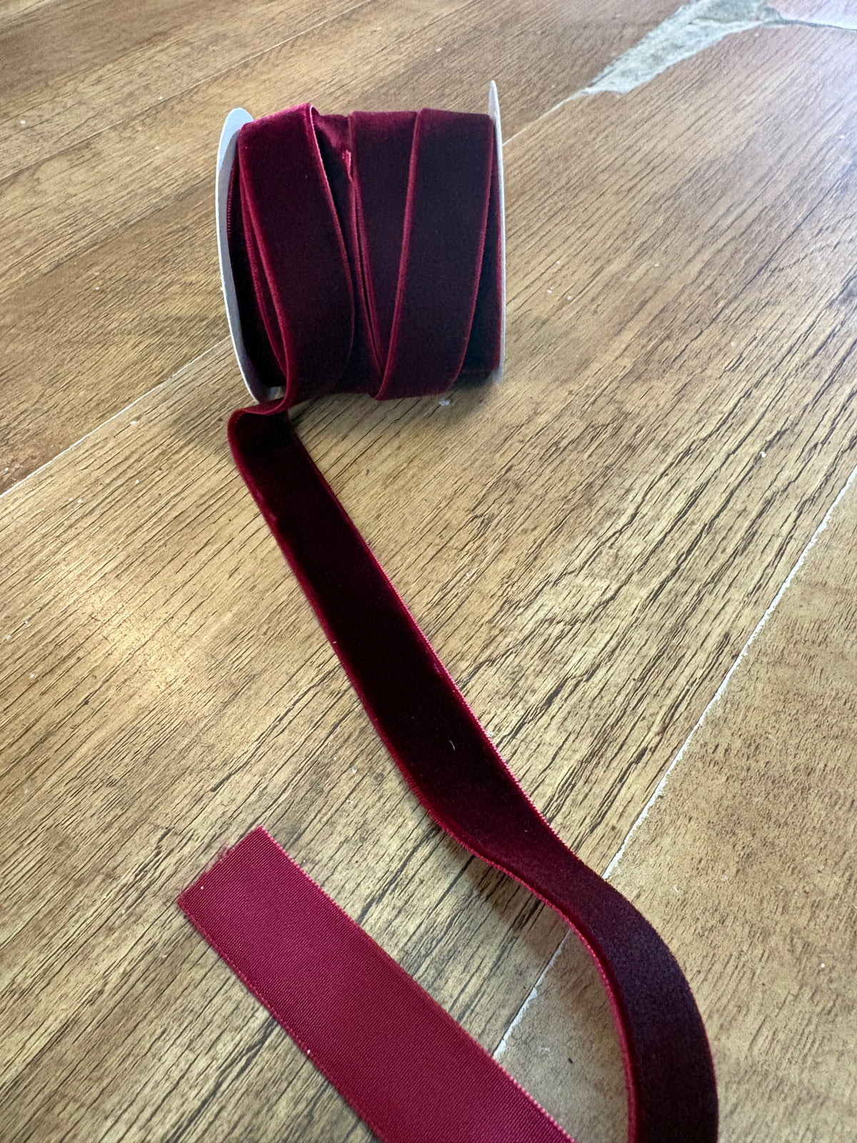 5m burgundy velvet 2cm (20mm) ribbon