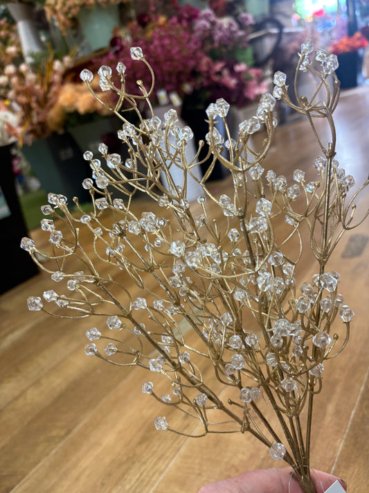 Gold crystal ice bunch