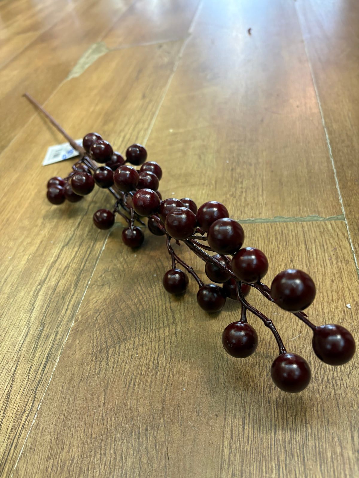 Long stem deep burgundy berry spray