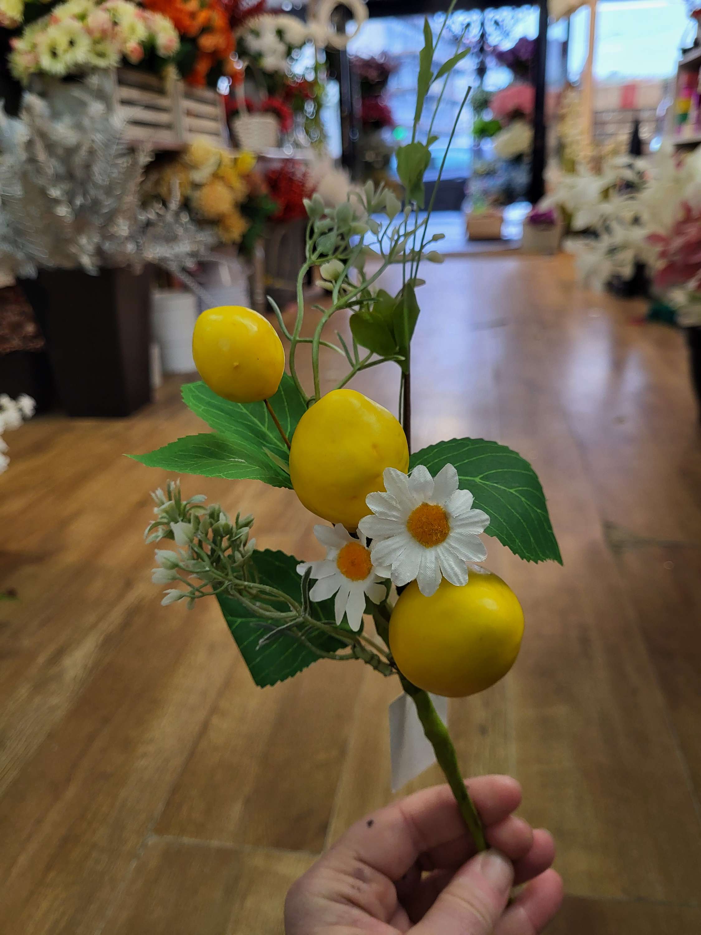  Lemons and daisies with foliage stem image 0