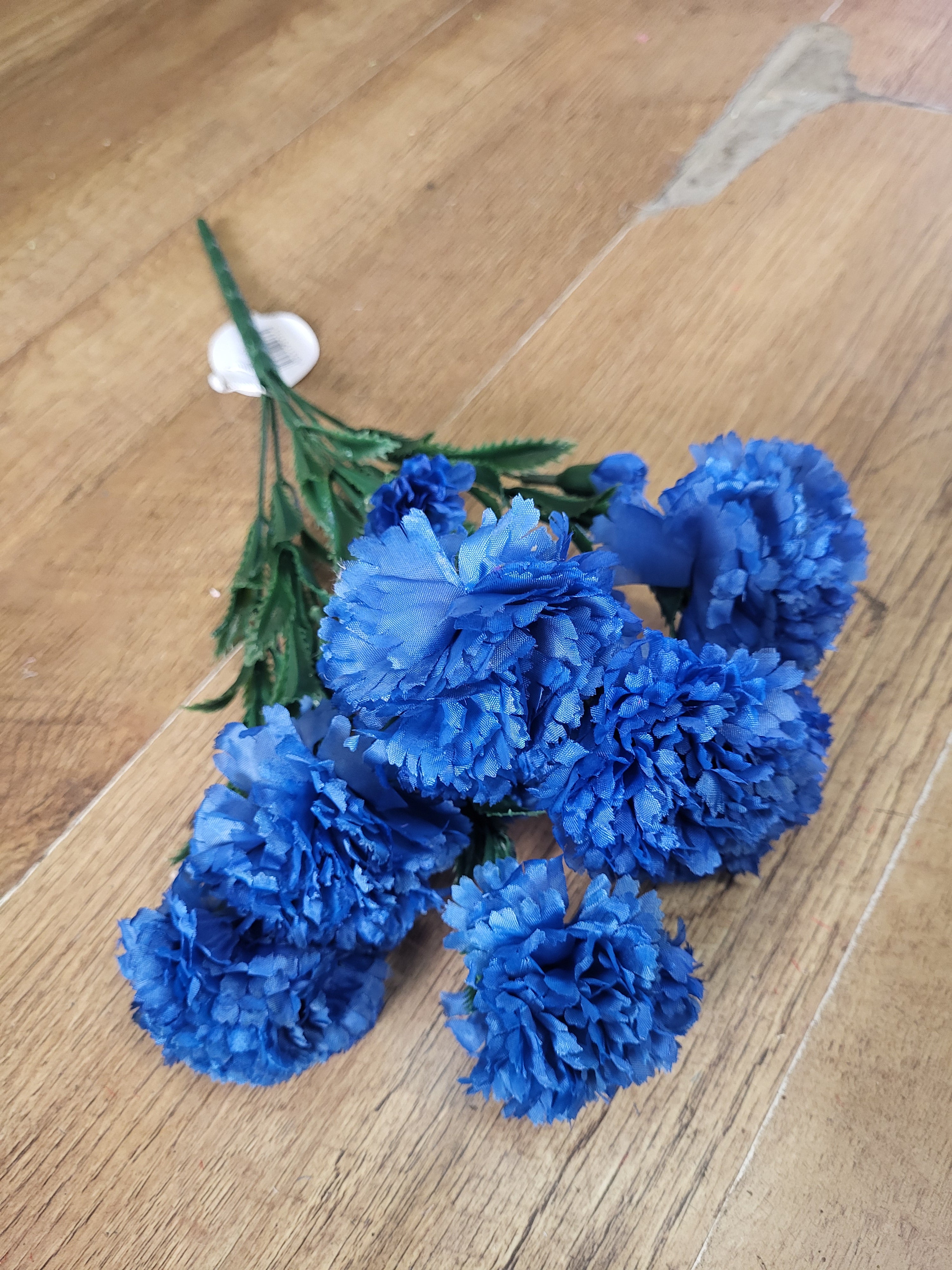 Big bunch of royal blue carnations  image 1