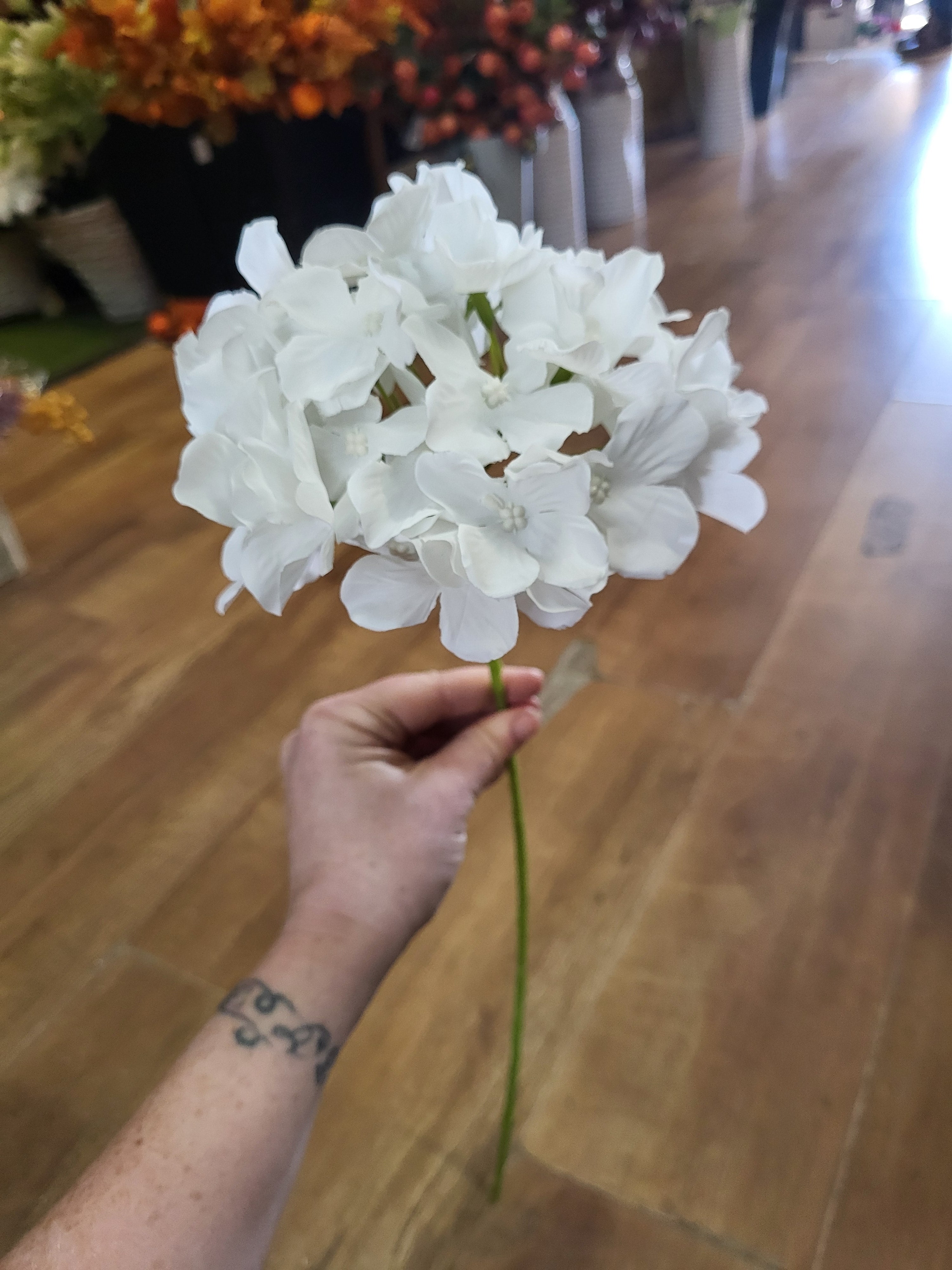 Long stem White hydrangea  image 0