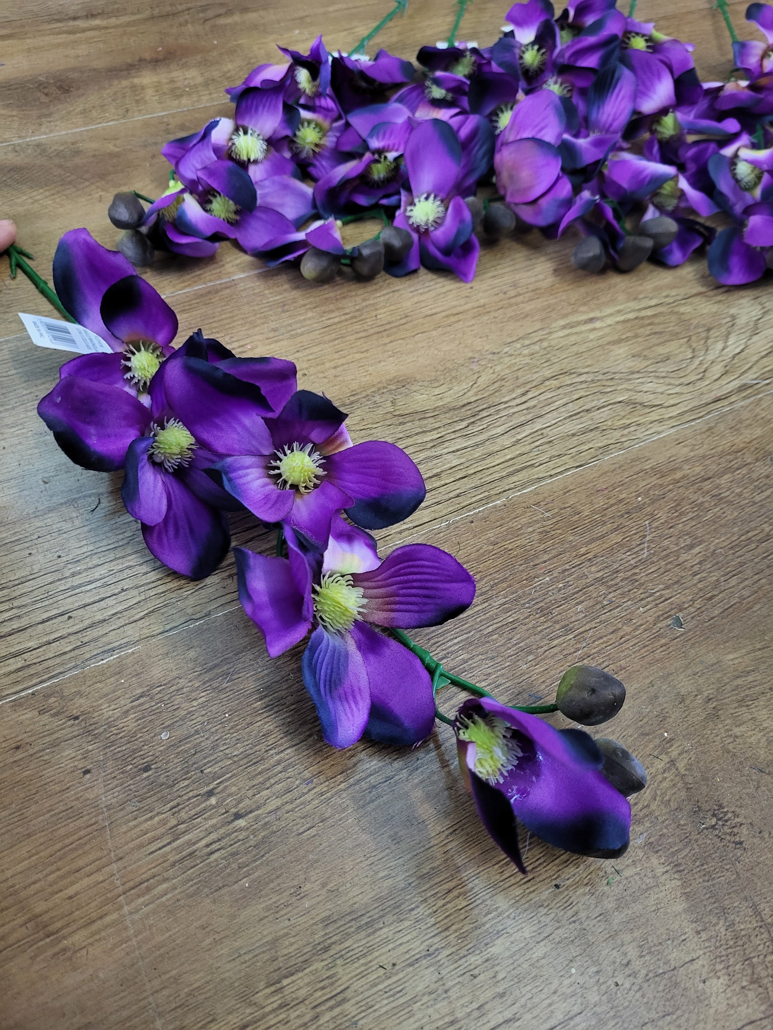 Bundle of 10 long stem purple magnolias image 0