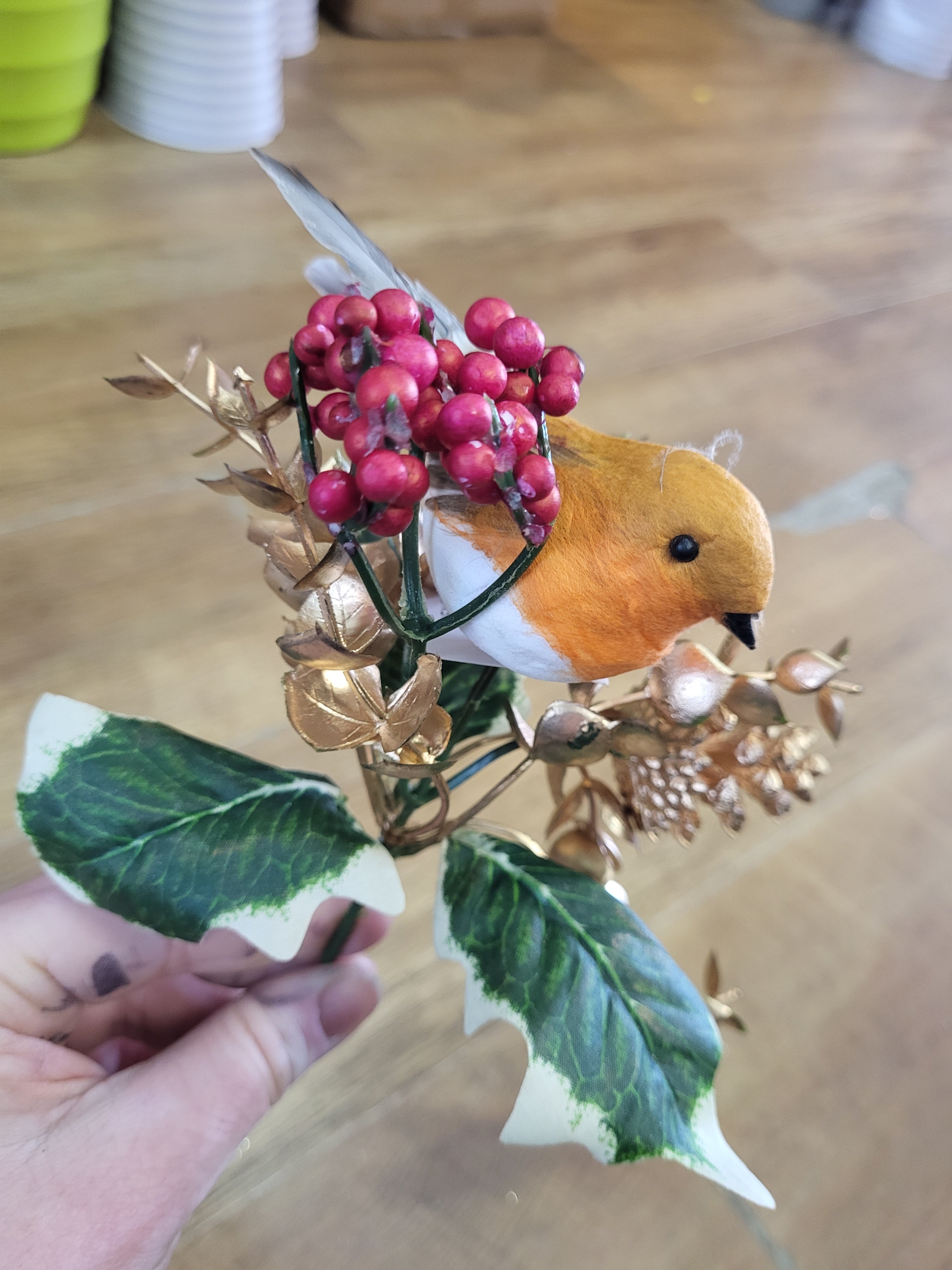 Robin and gold eucalyptus pick image 1