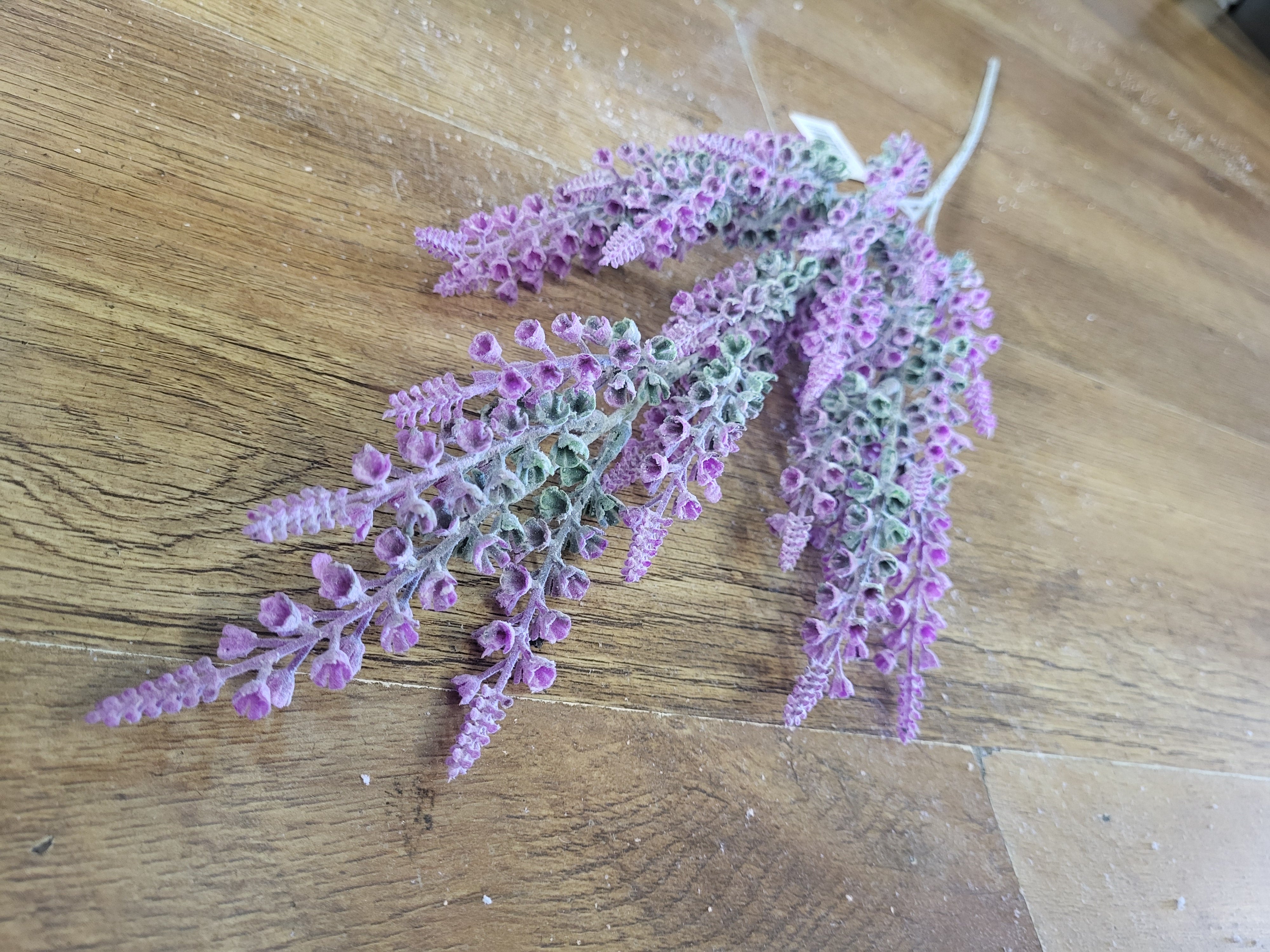 Tall flocked bell lavender - 2 colours available image 5