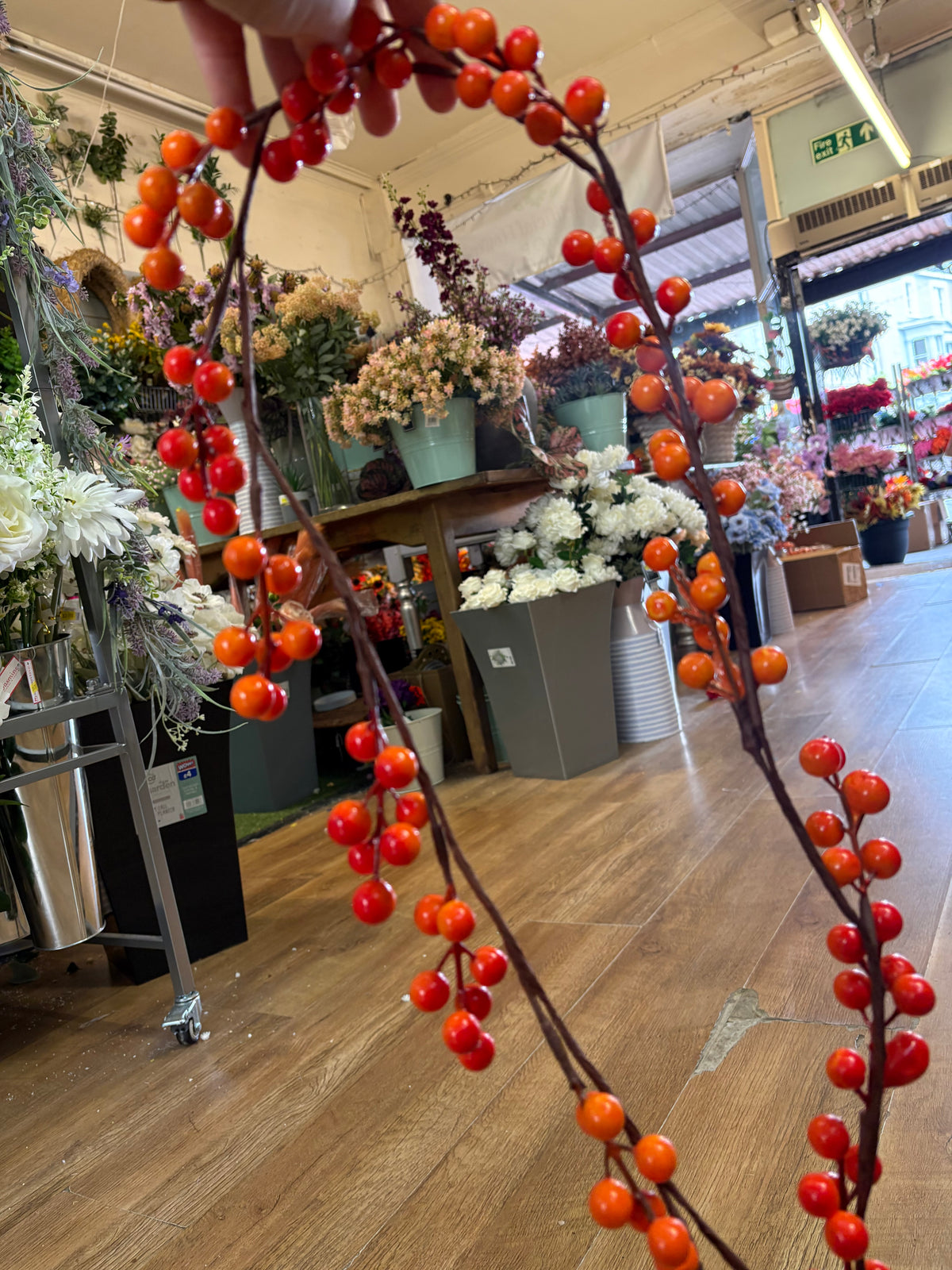 150cm orange berry garland