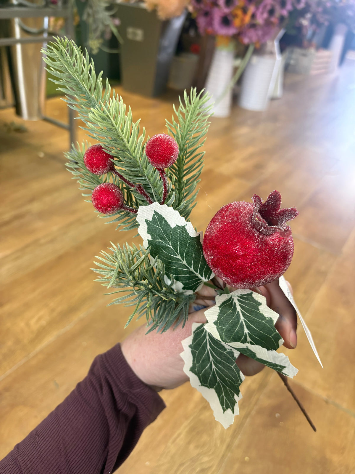 Frosted pomegranate and berry pick