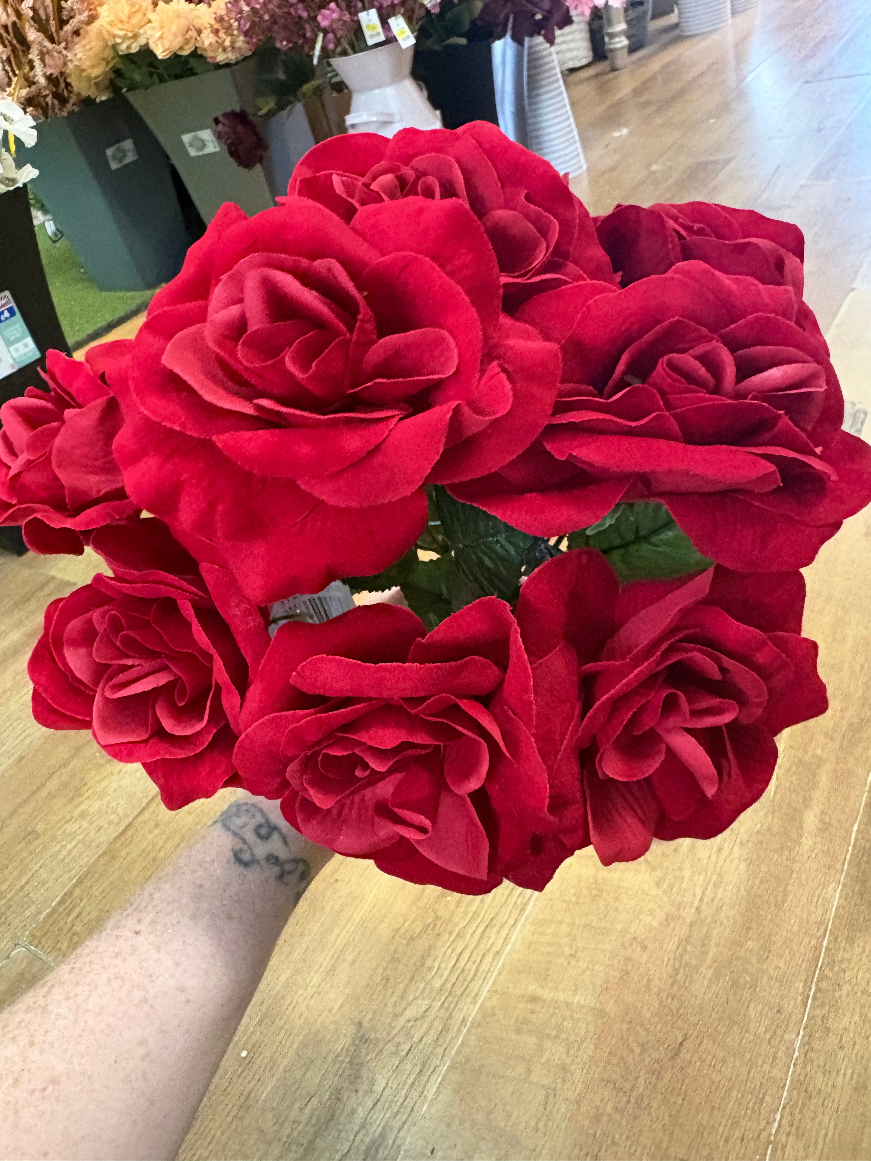 Red velvet rose bouquet