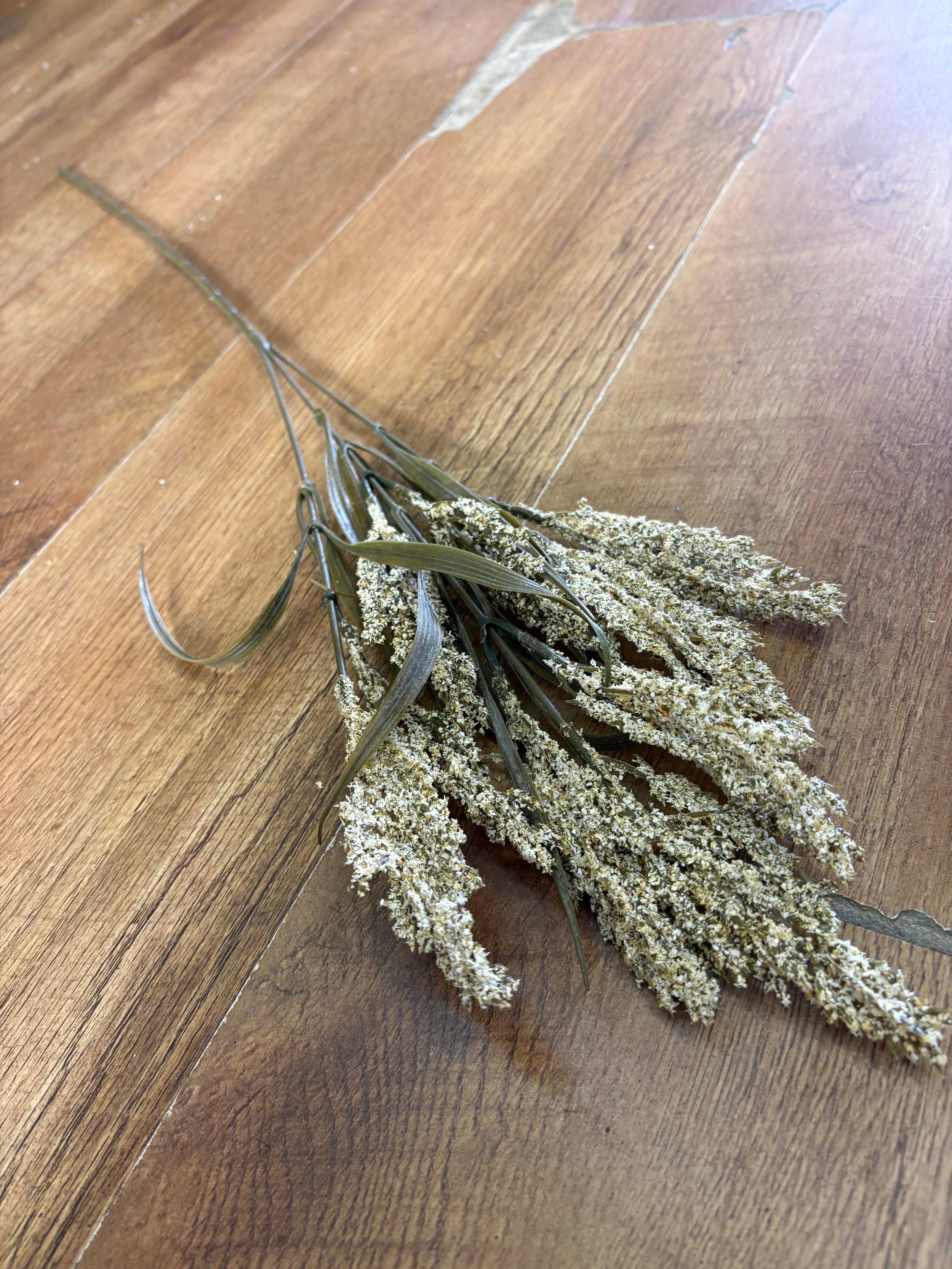 Long stem natural autumn heather spray