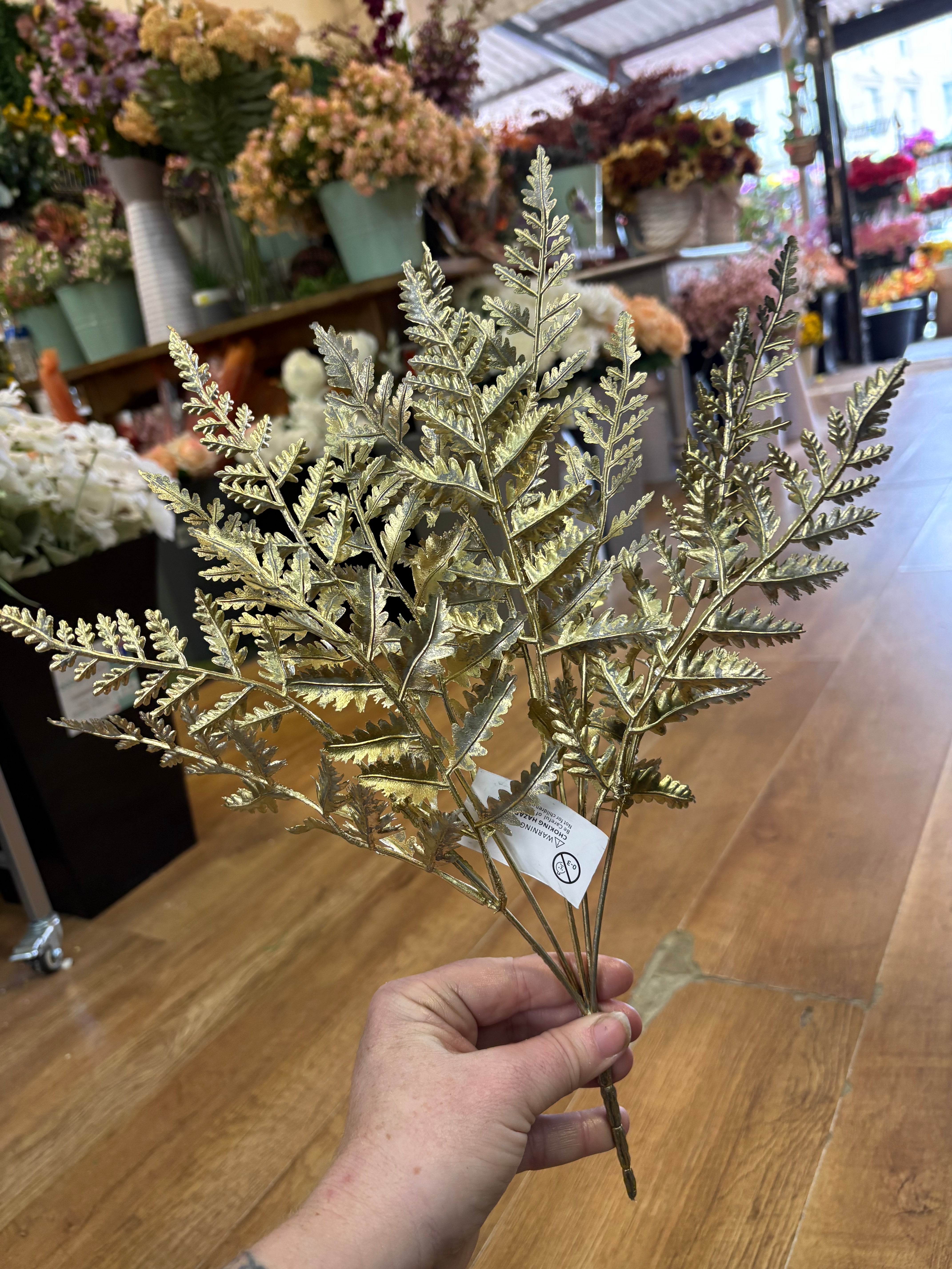 Metallic fern bunch - 3 colours available