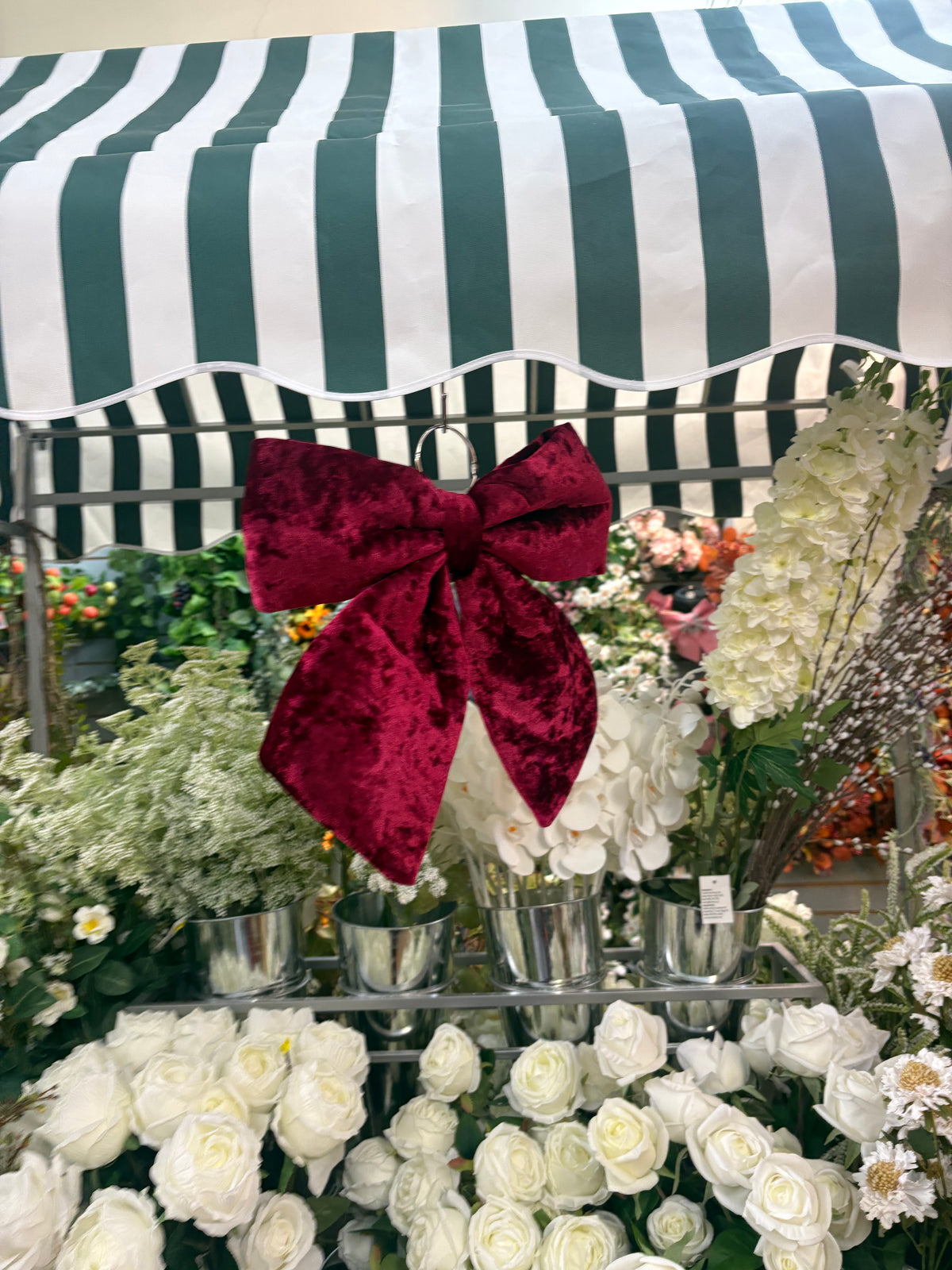 Large 34cm burgundy Christmas bow