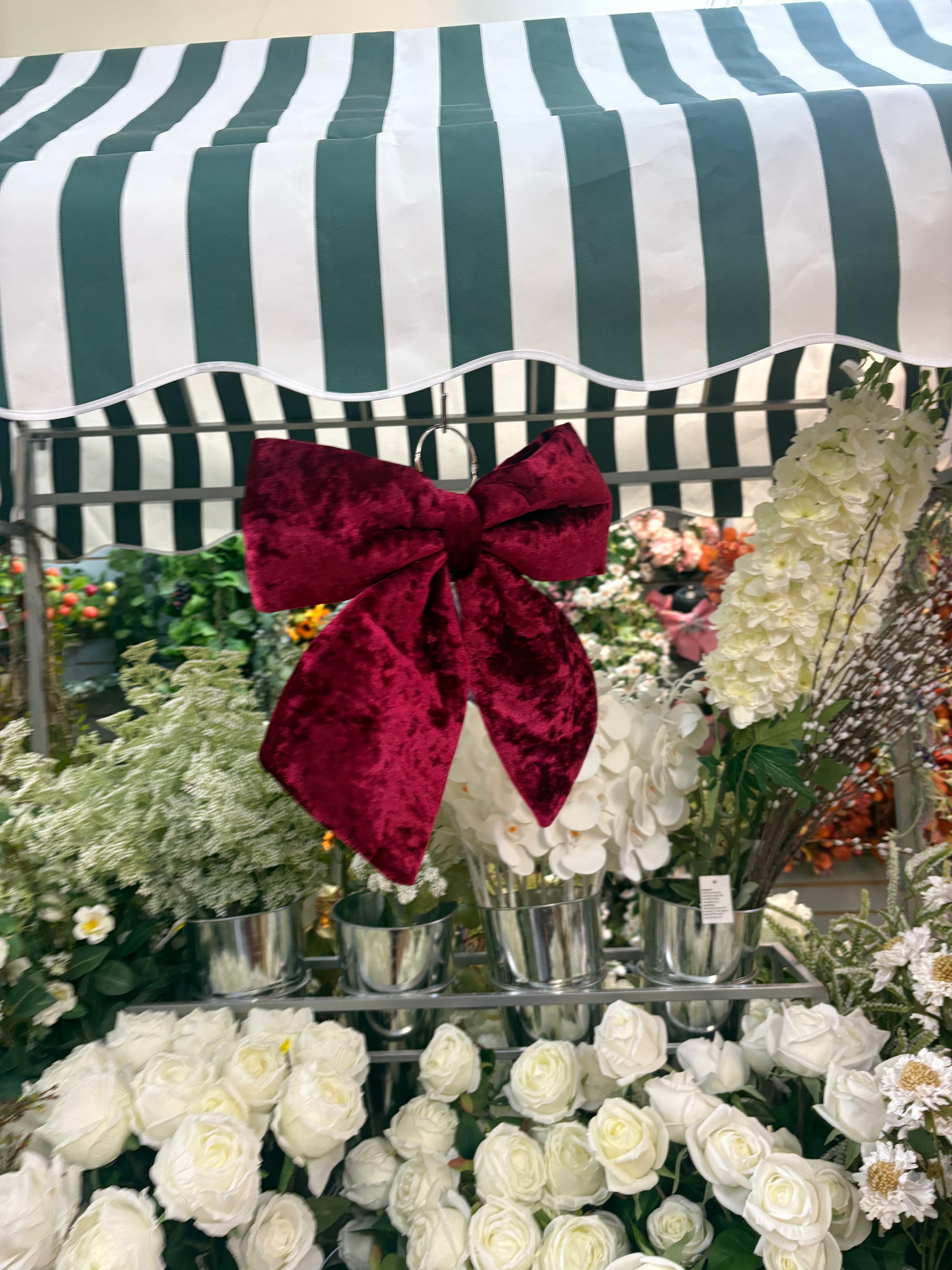 Large 34cm burgundy Christmas bow
