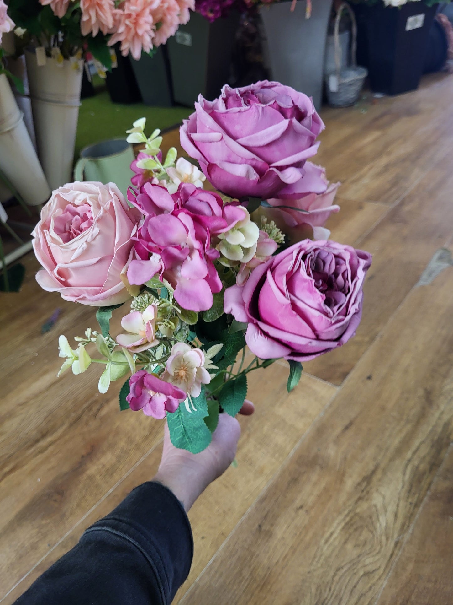 Dried inspired mixed pink Gracie bouquet  image 5