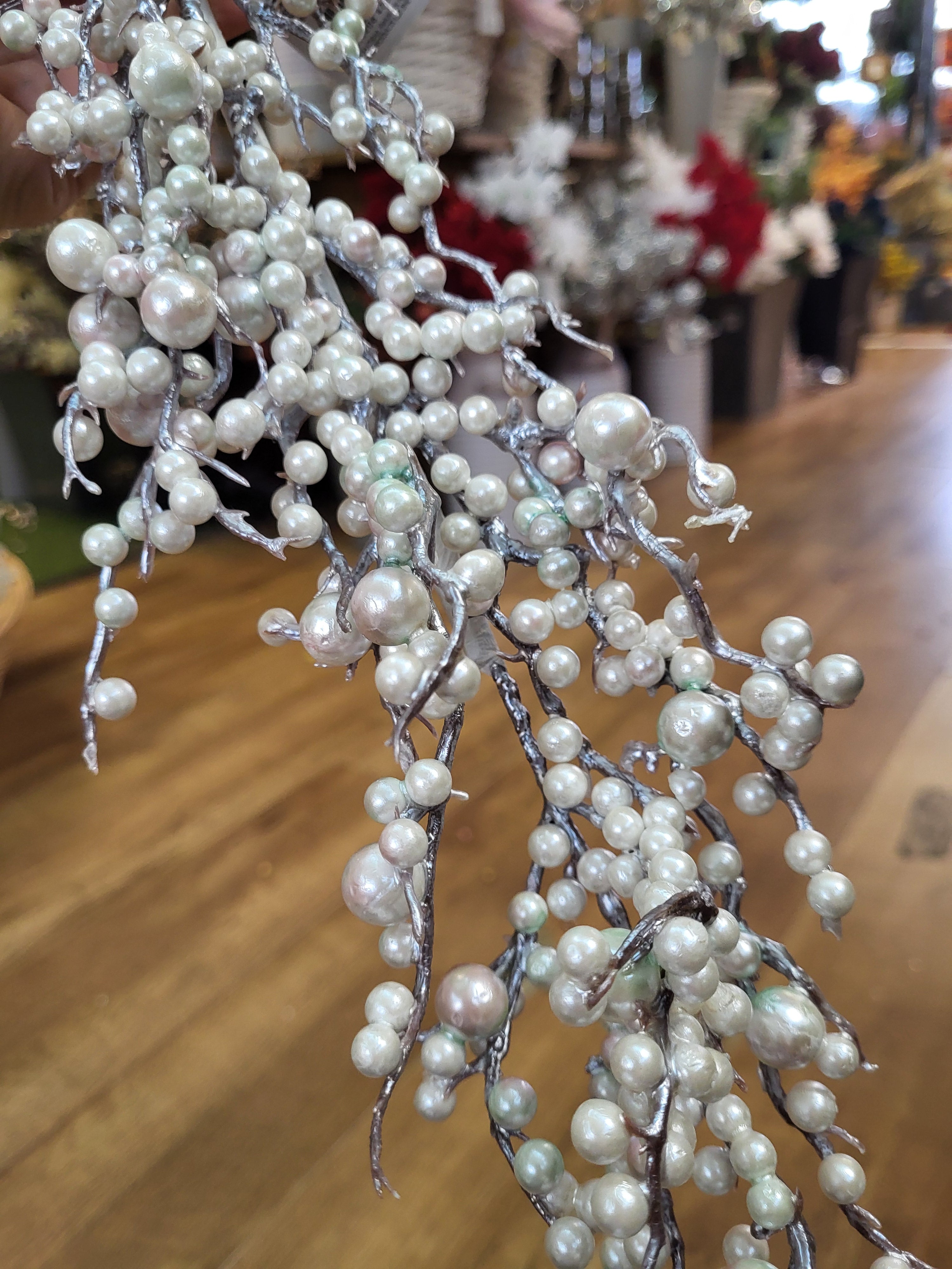 69cm slightly pastel toned 'lots of pearls' branch image 2