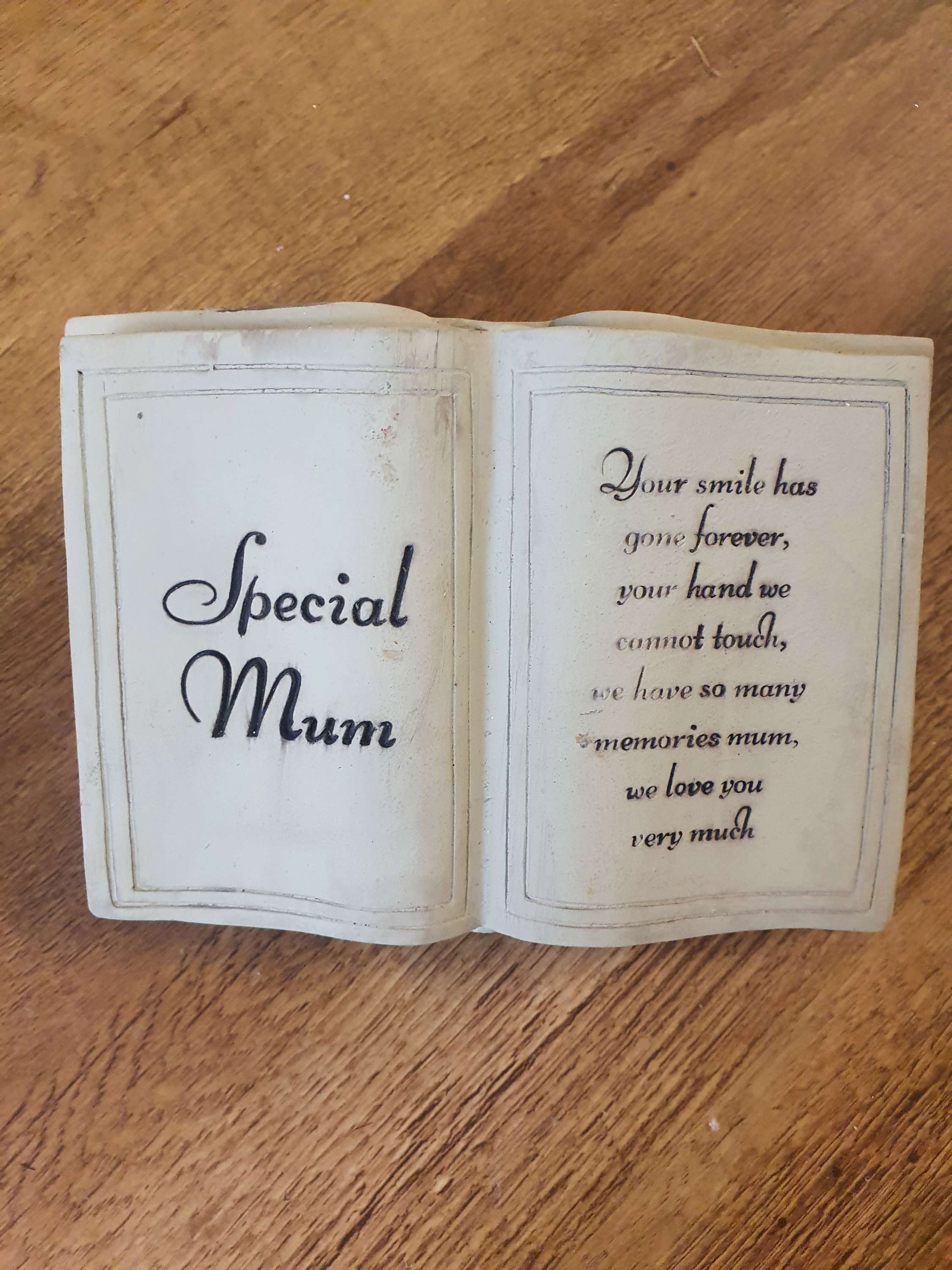 Mum Stone book for grave - slight seconds  image 2