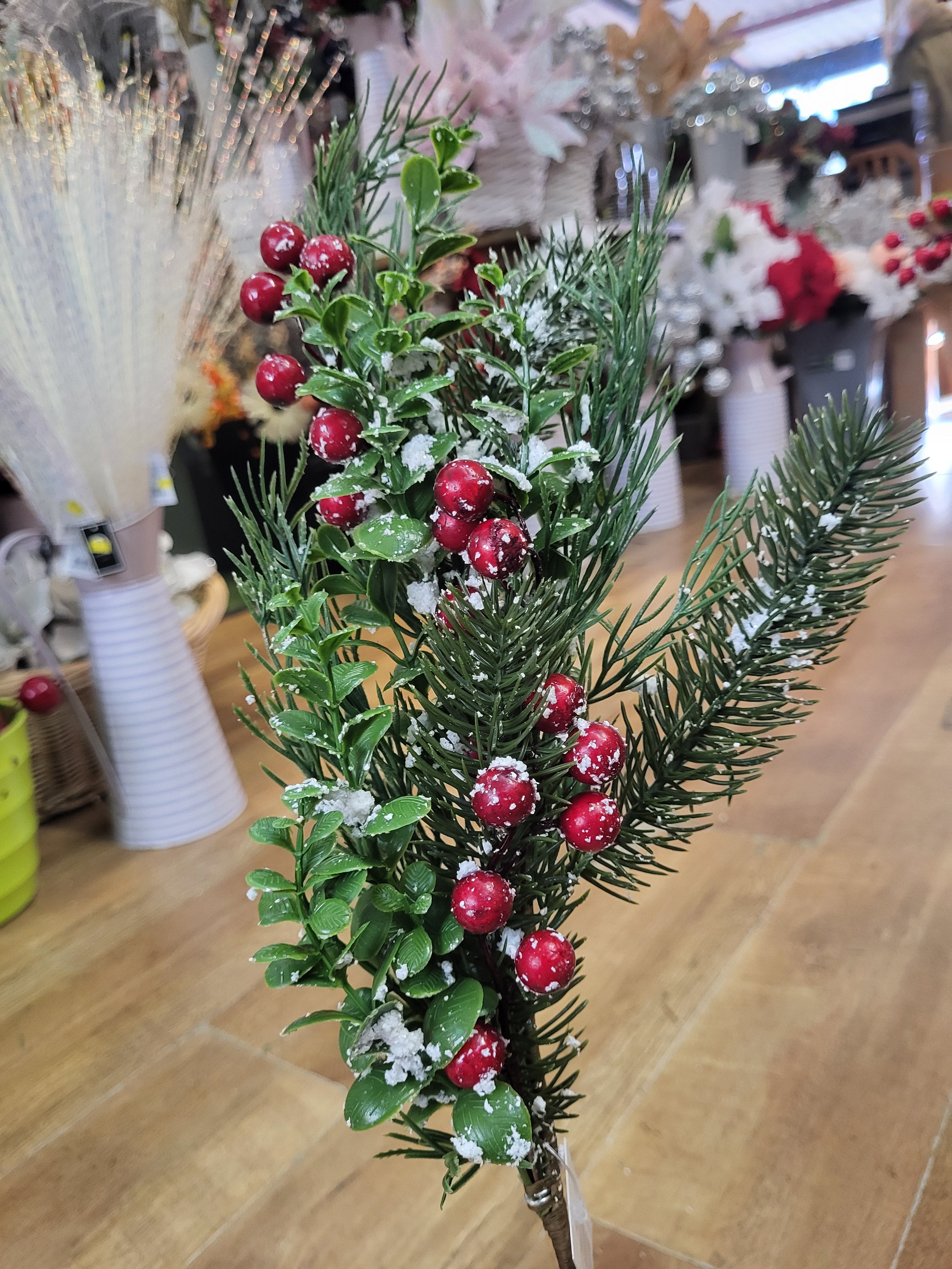 Snowberry/eucalyptus/pine branch image 2