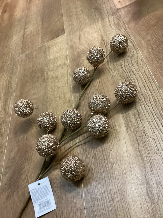 Long stem elegant gold bauble spray image 0