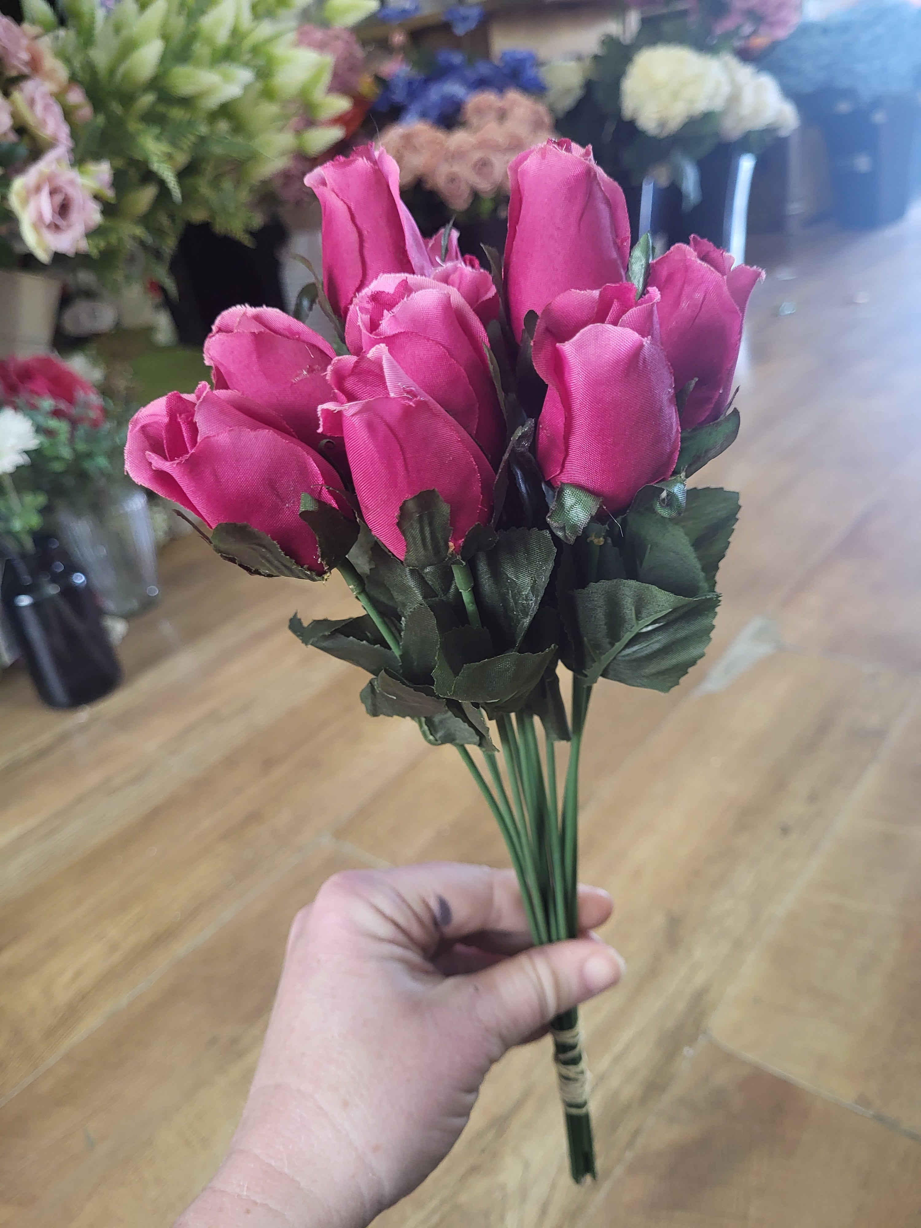 Bundle of 12 long wired rose picks - 4 colours available image 7