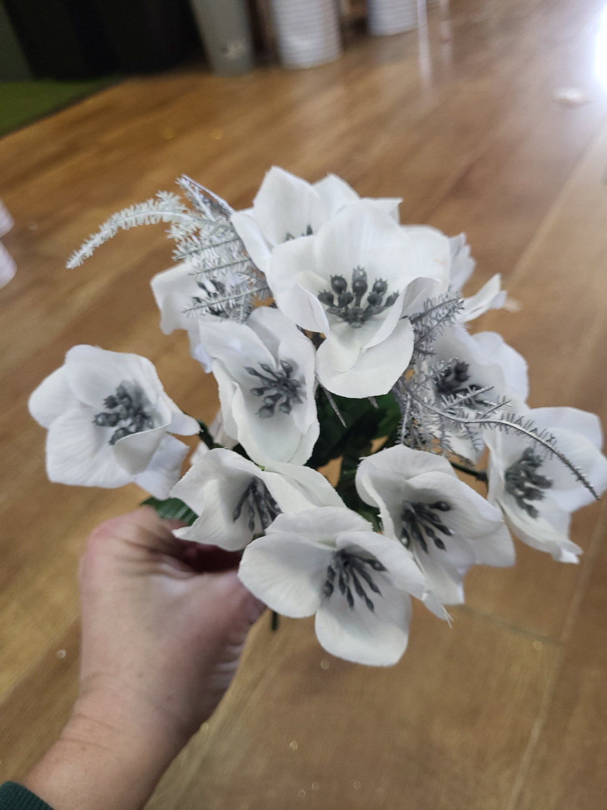 Christmas flowers with metallic fern - 4 colours available image 6