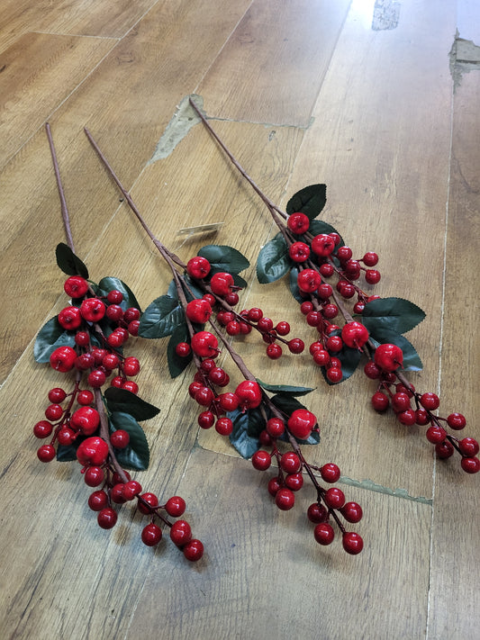 Bundle of 3 Long stem miniature apples and berries sprays image 0