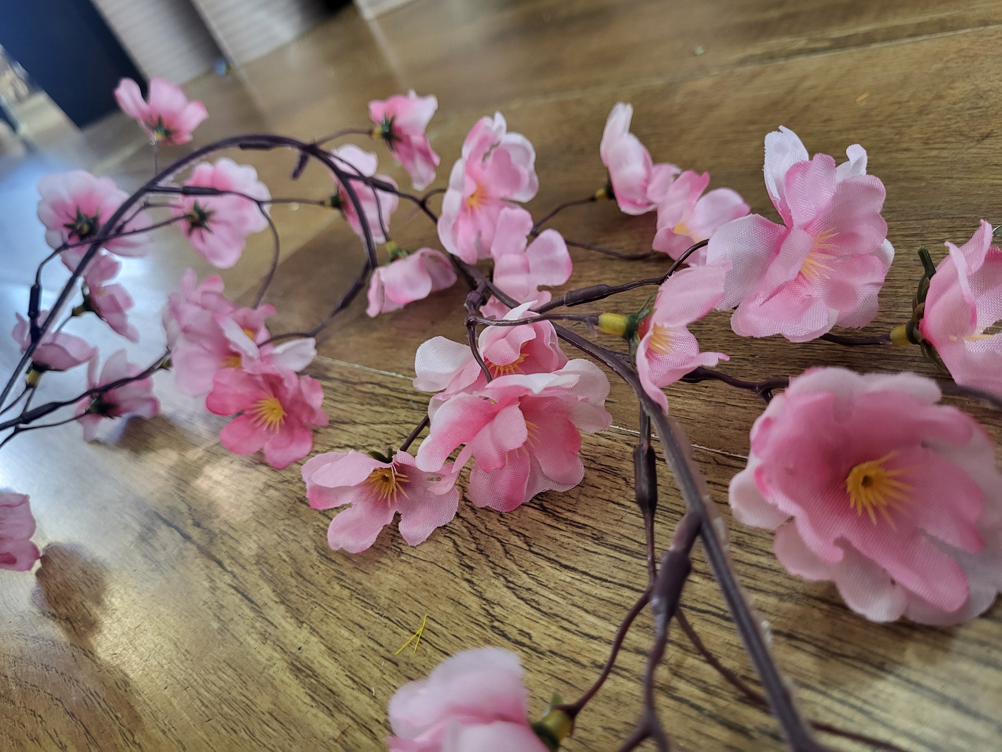 Pink cherry blossom garland  image 3
