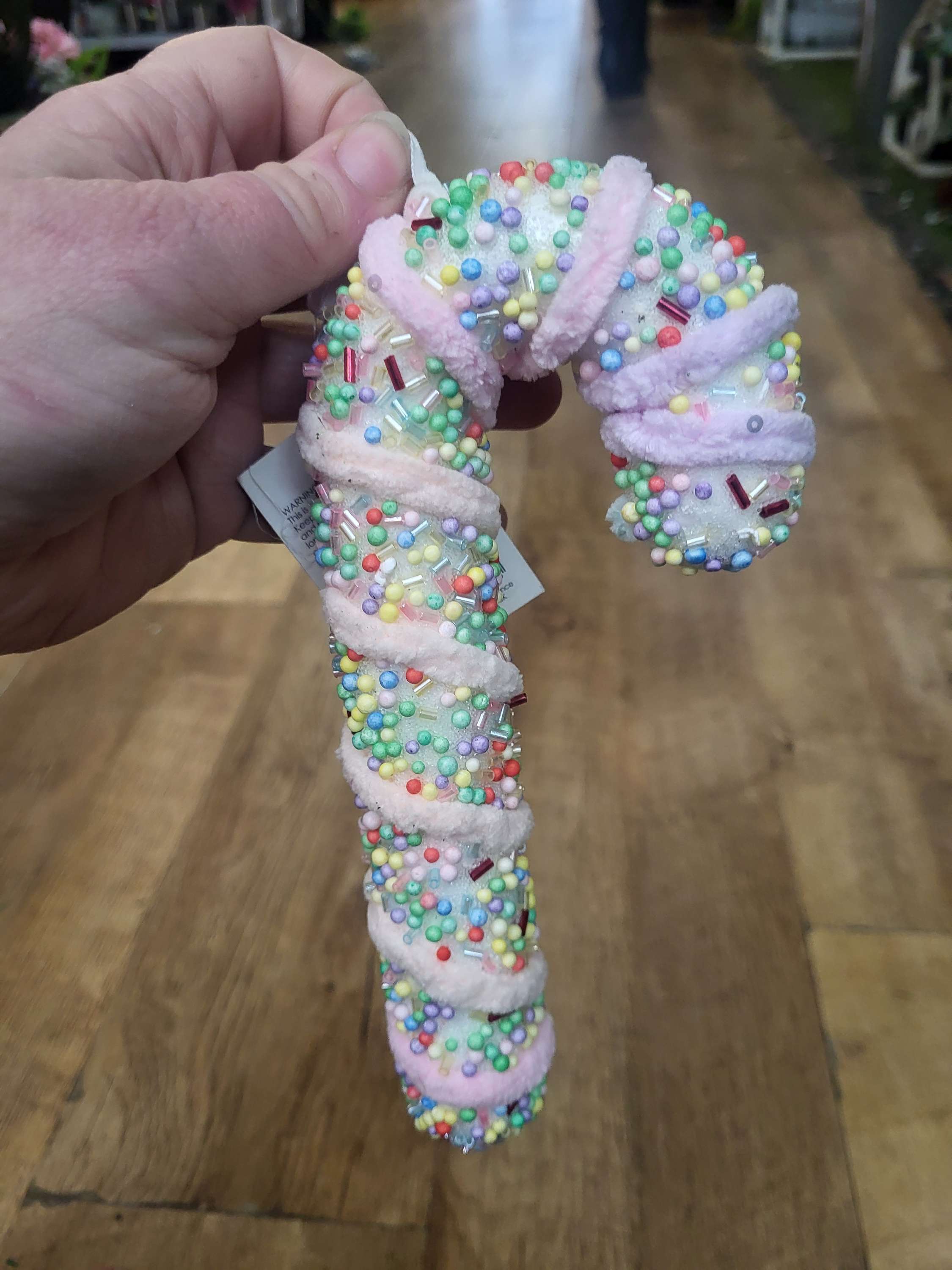 20cm pastel rainbow candy cane image 0