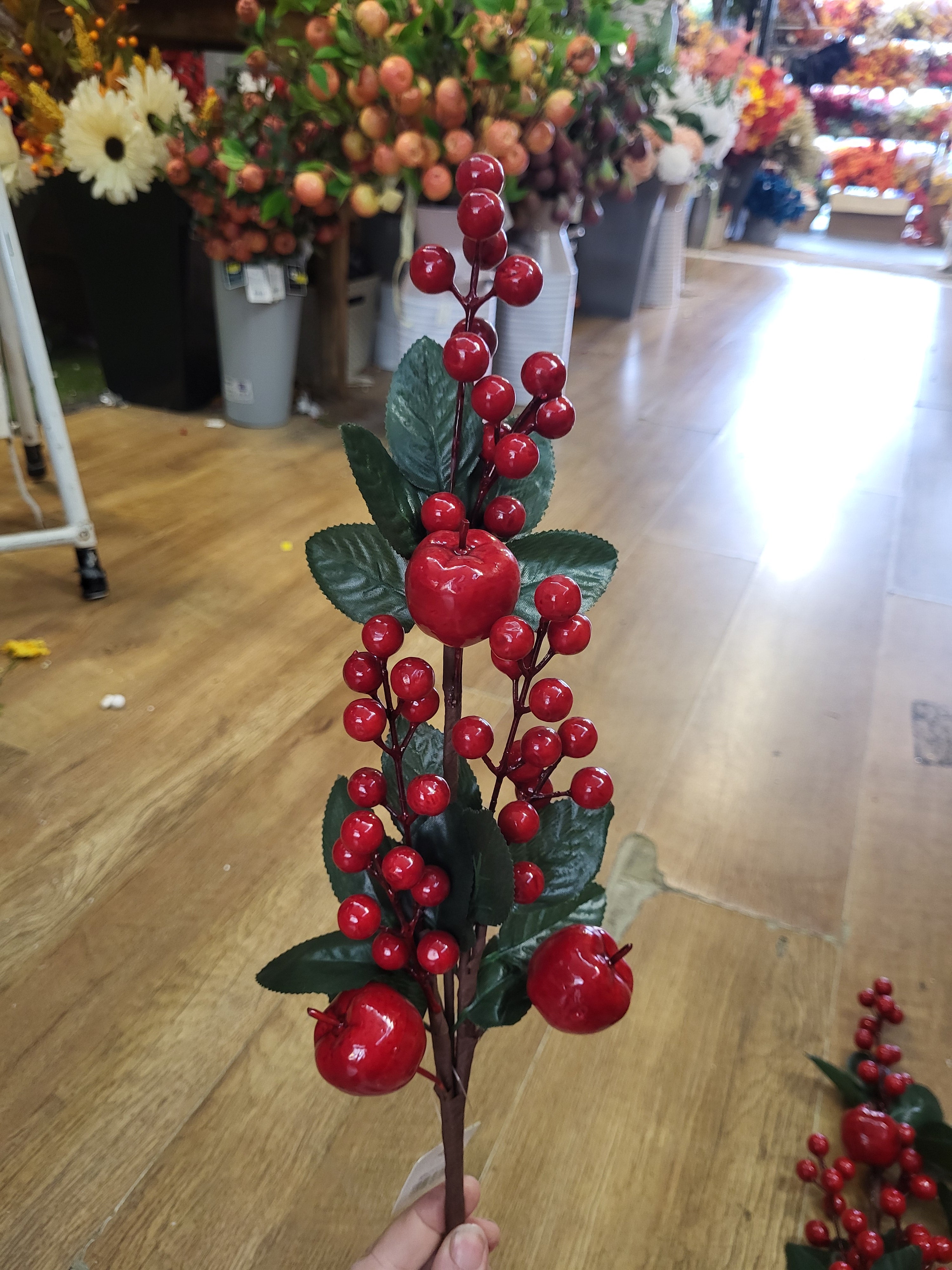 Long stem apples and berries spray image 1
