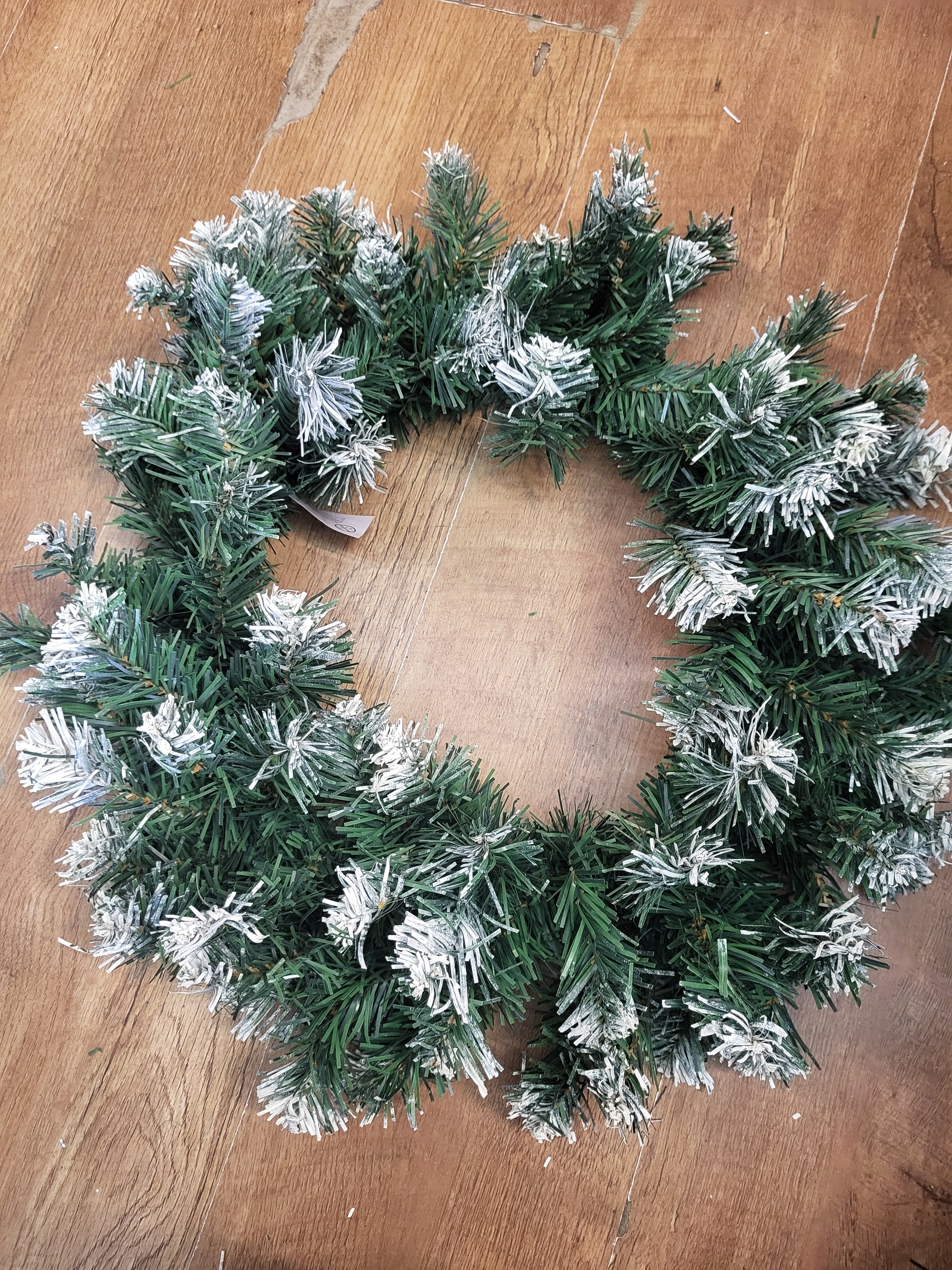 20" Snowy pine wreath image 5