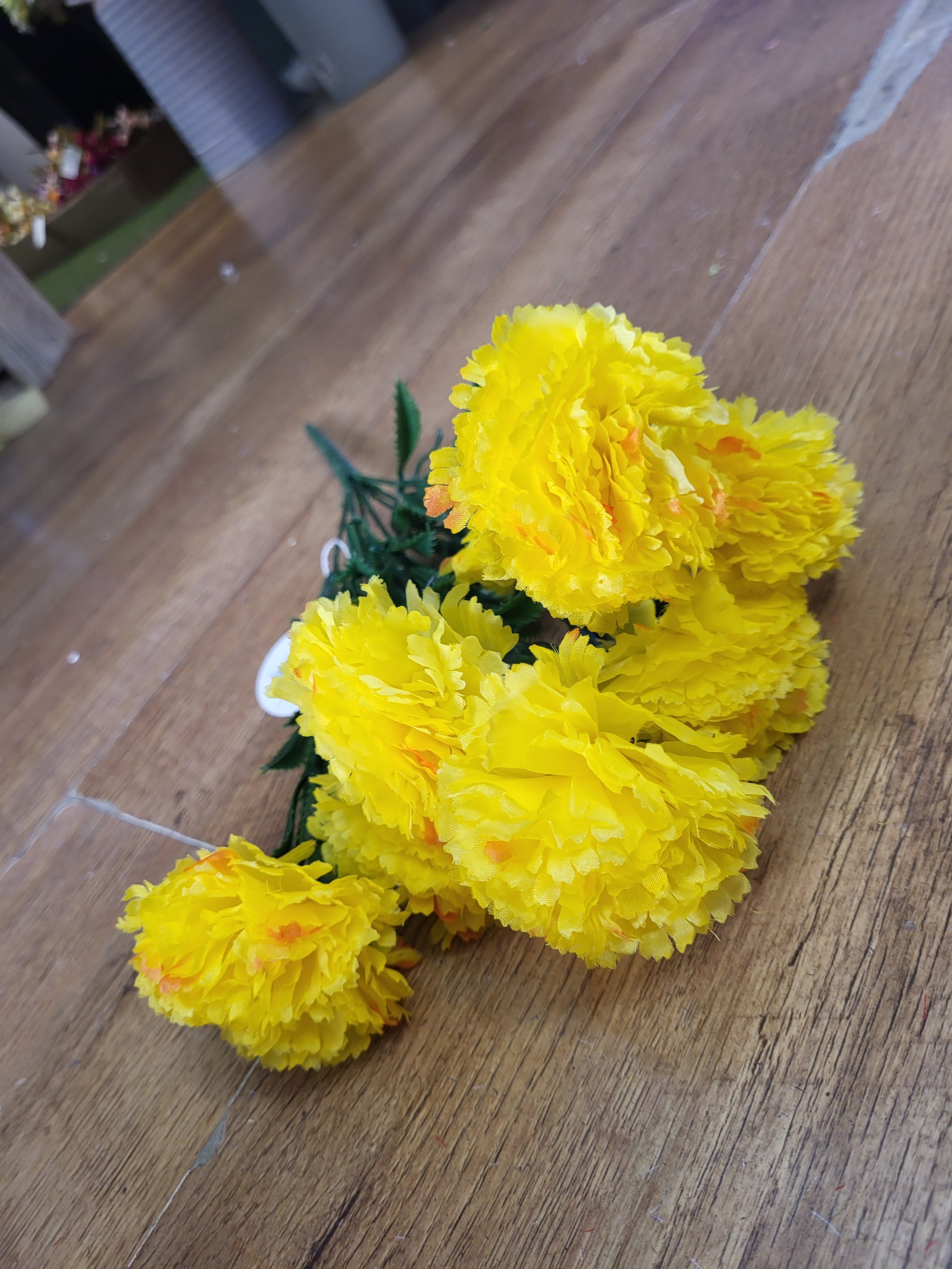 Big bunch of yellow carnations  image 2