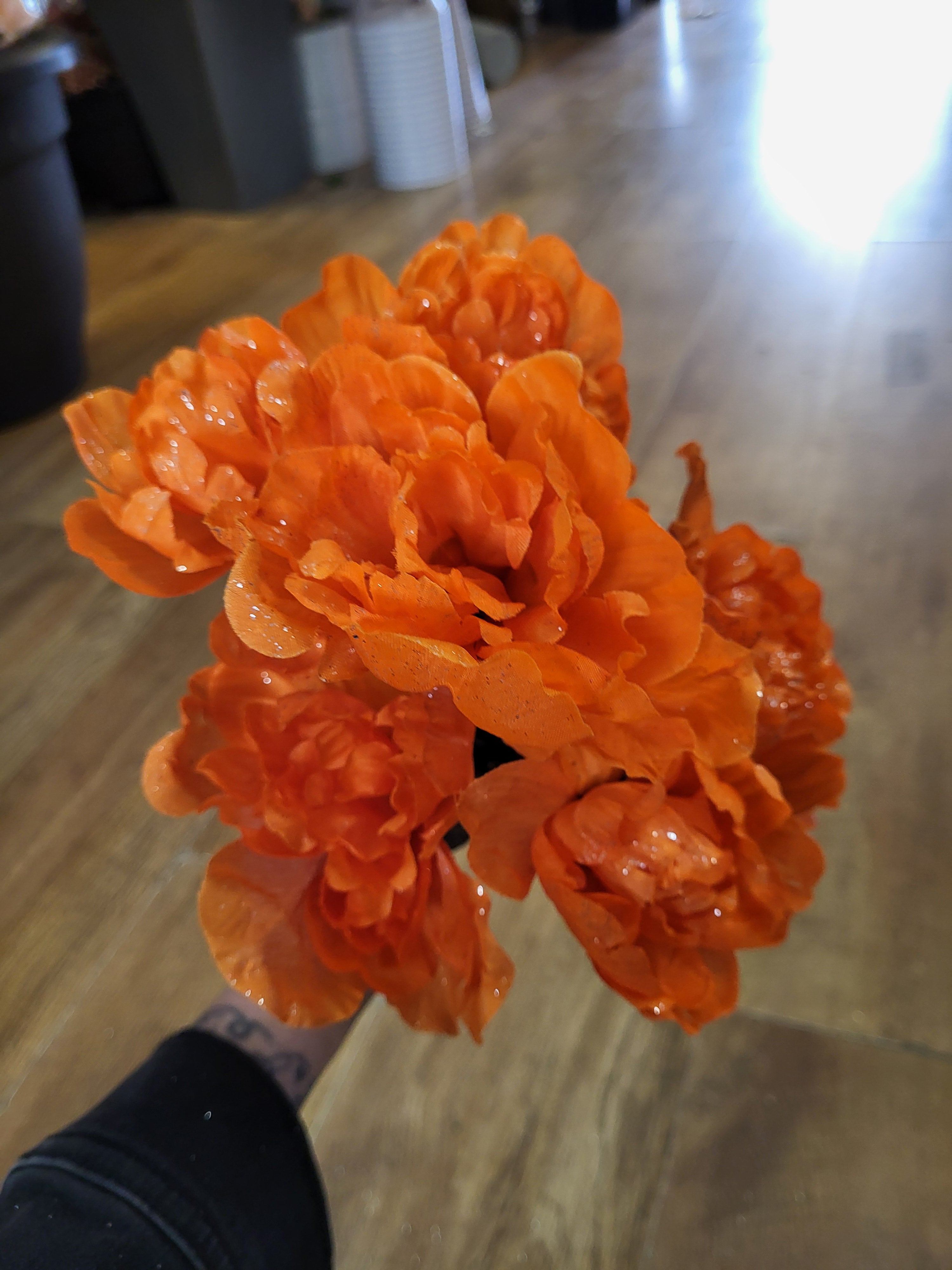 Neon Rainbow sparkle peonies - 6 colours available image 9