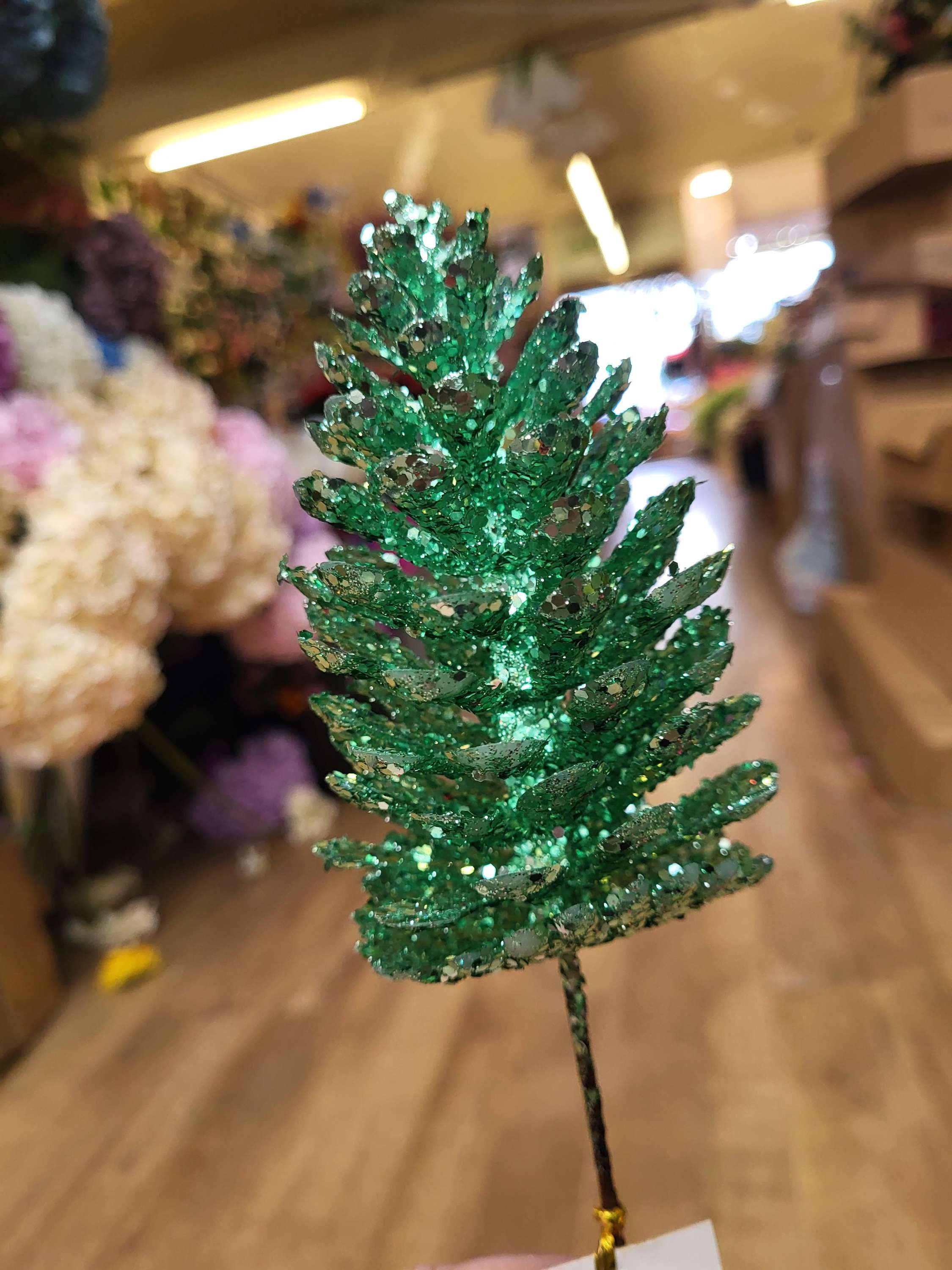 Long stem glittered pine cones - 7 colours available image 4