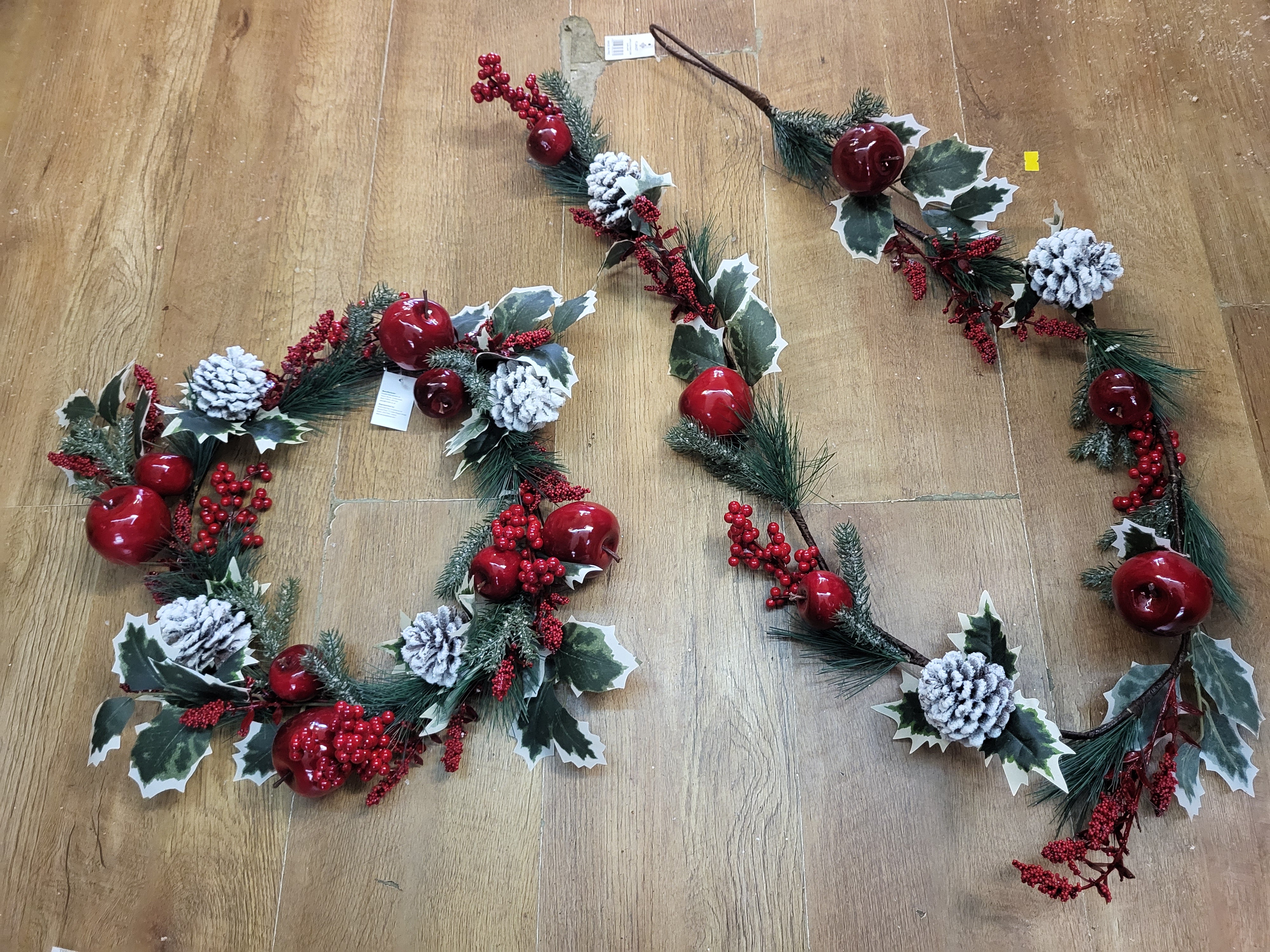 Bundle of our Deluxe frosted cone and fruits garland and wreath  image 2