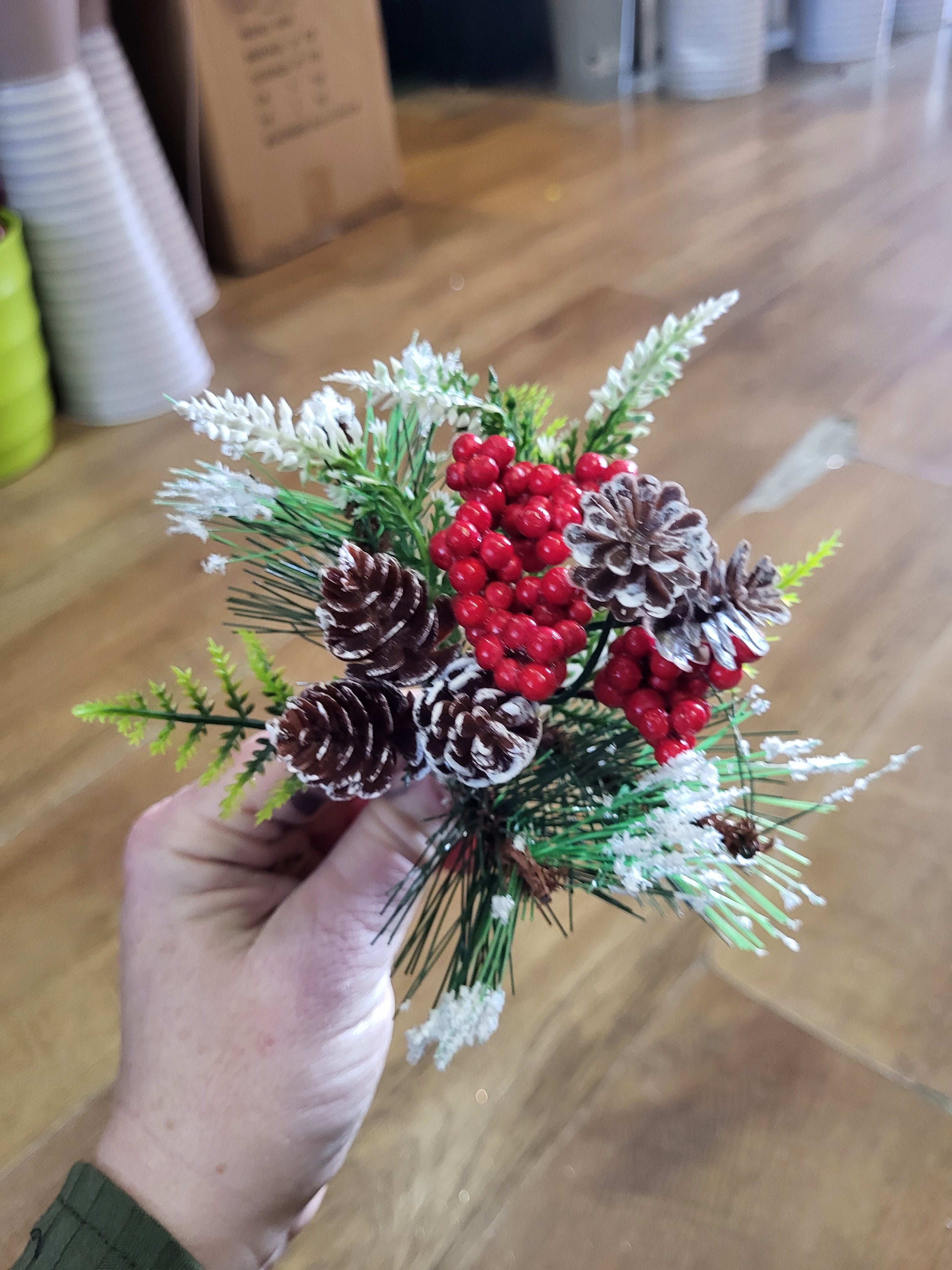 Miniature cones and berries pick image 1