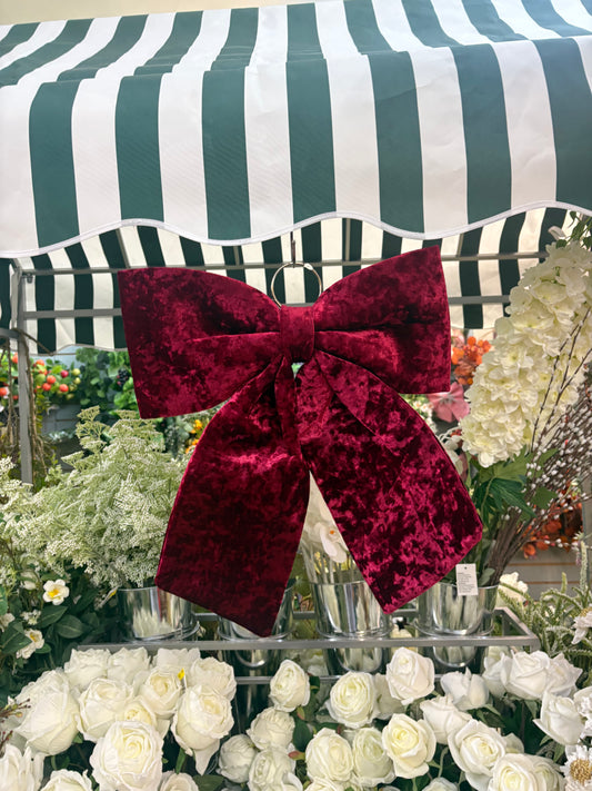 Giant 44cm Burgundy Christmas Bow