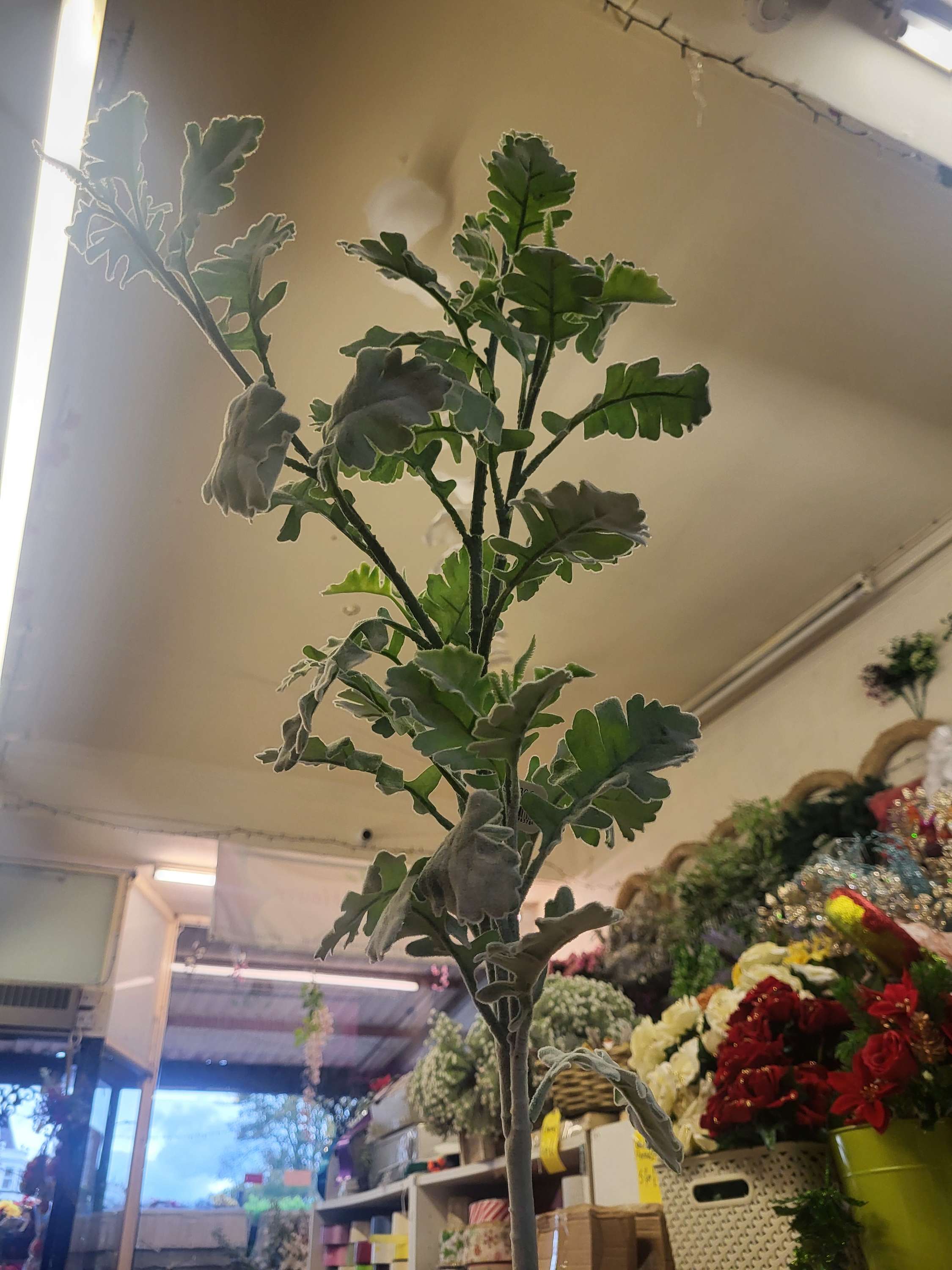 Approx 105cm flocked winter foliage image 4