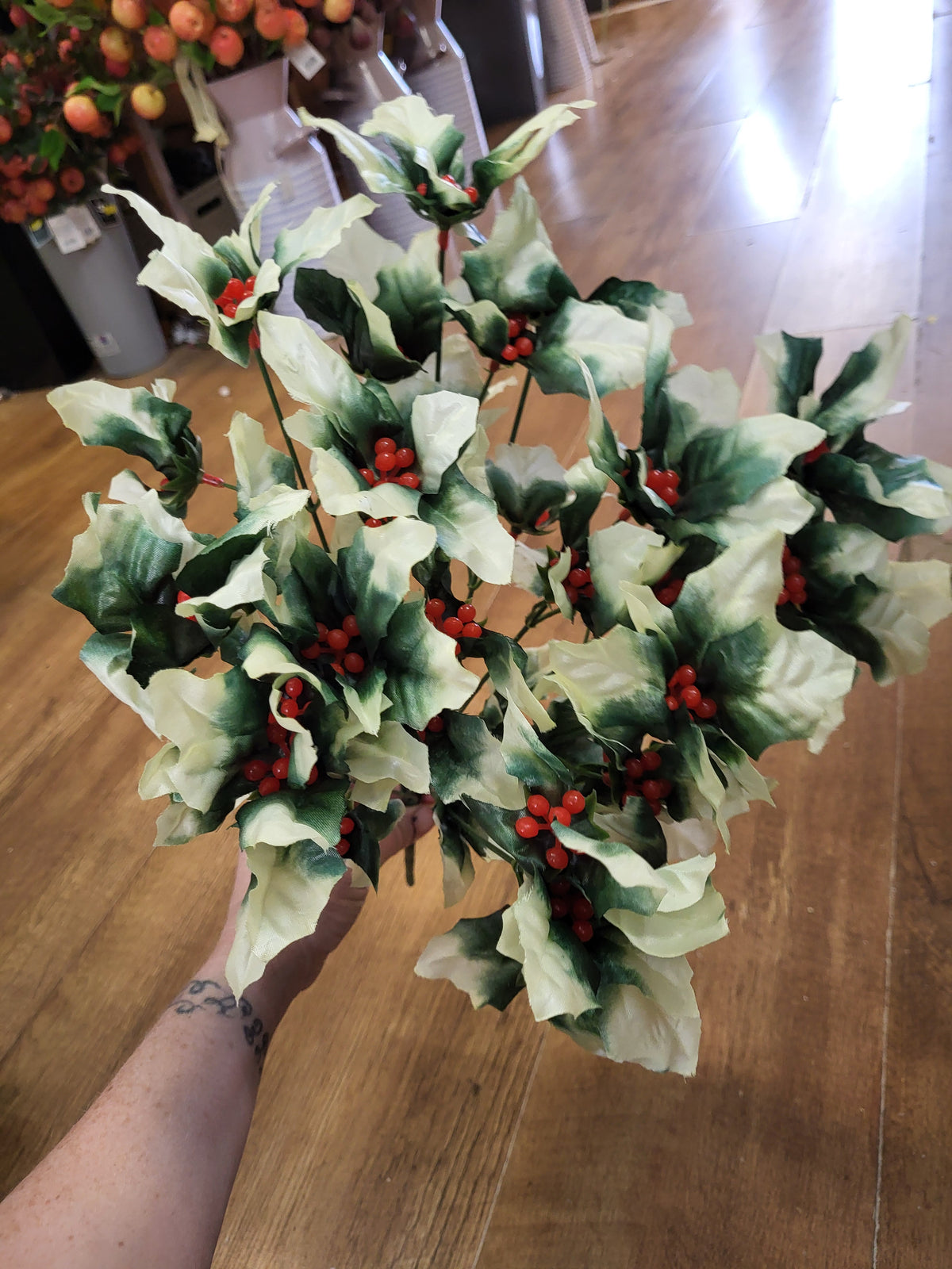 Large bunch of variegated holly image 3