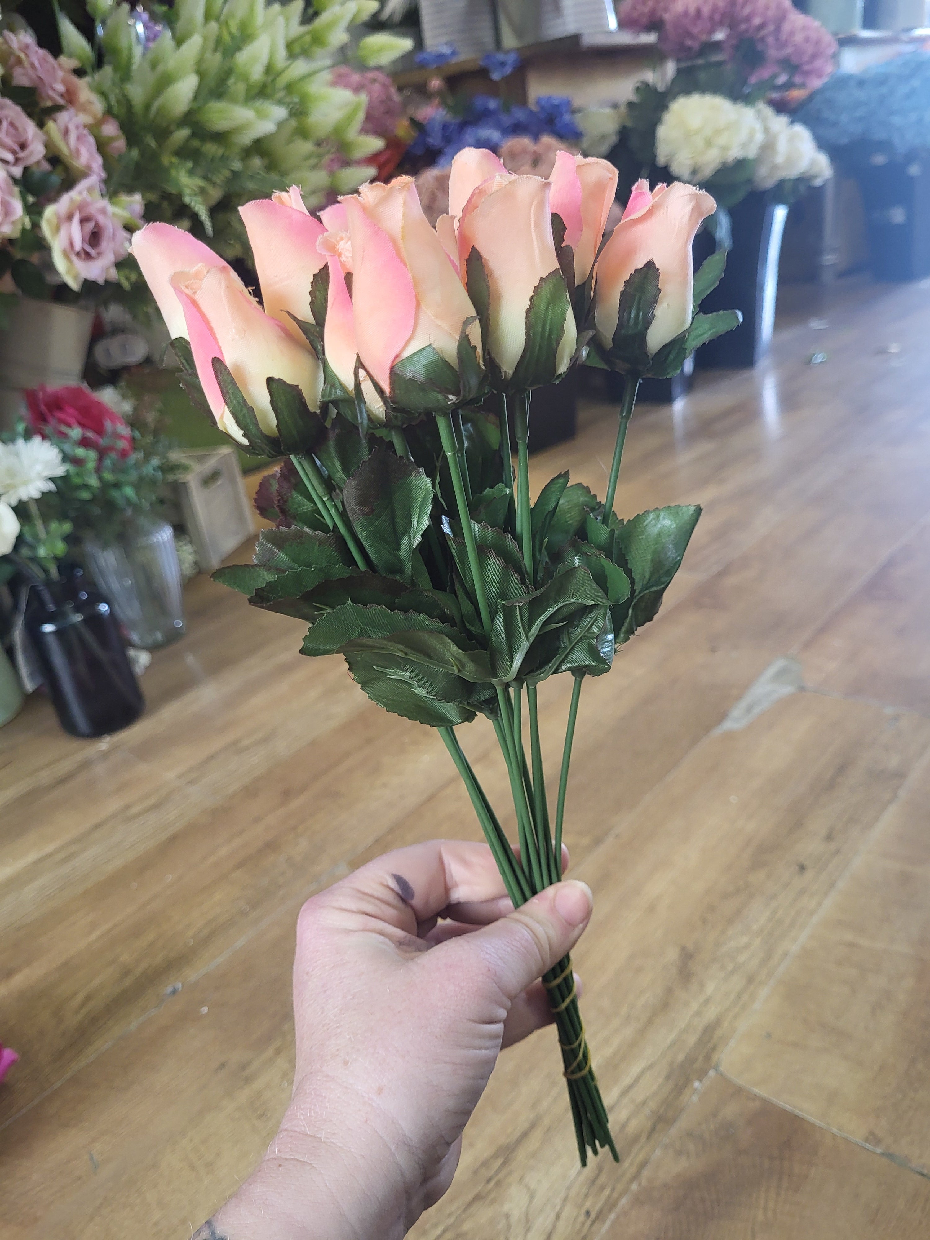 Bundle of 12 long wired rose picks - 4 colours available image 9