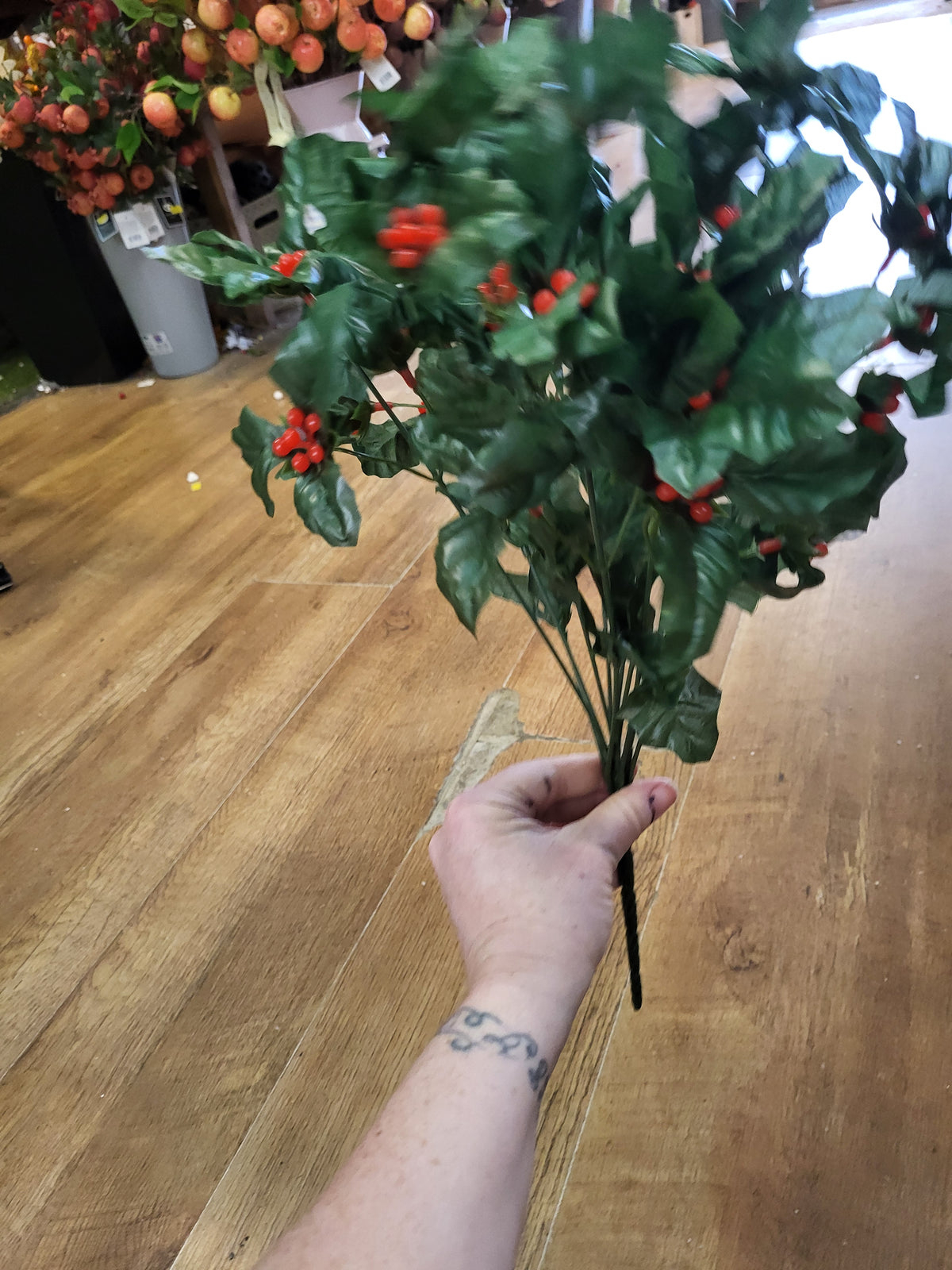 Large bunch of plain leaf holly image 3