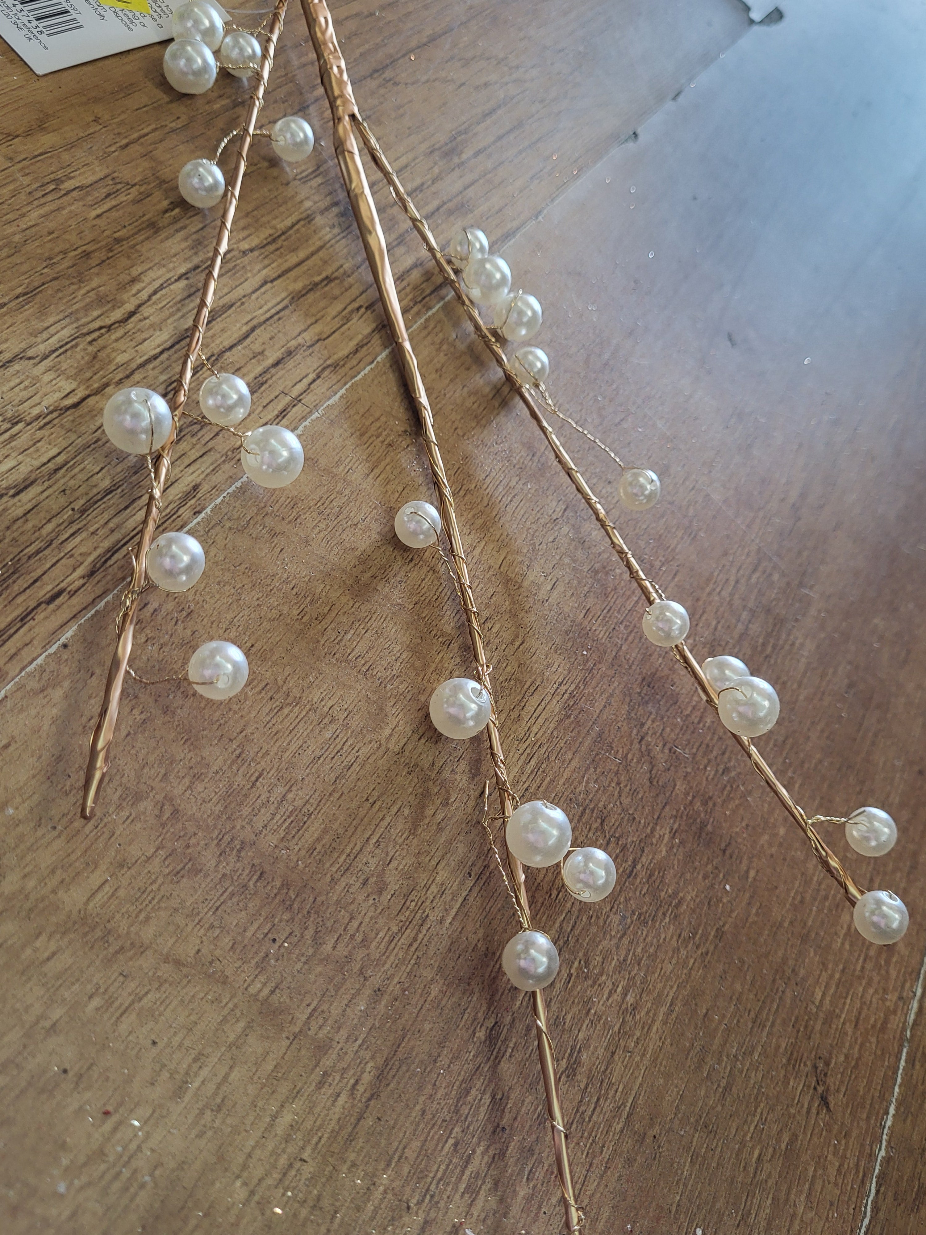 Long stem elegant pearl spray image 1