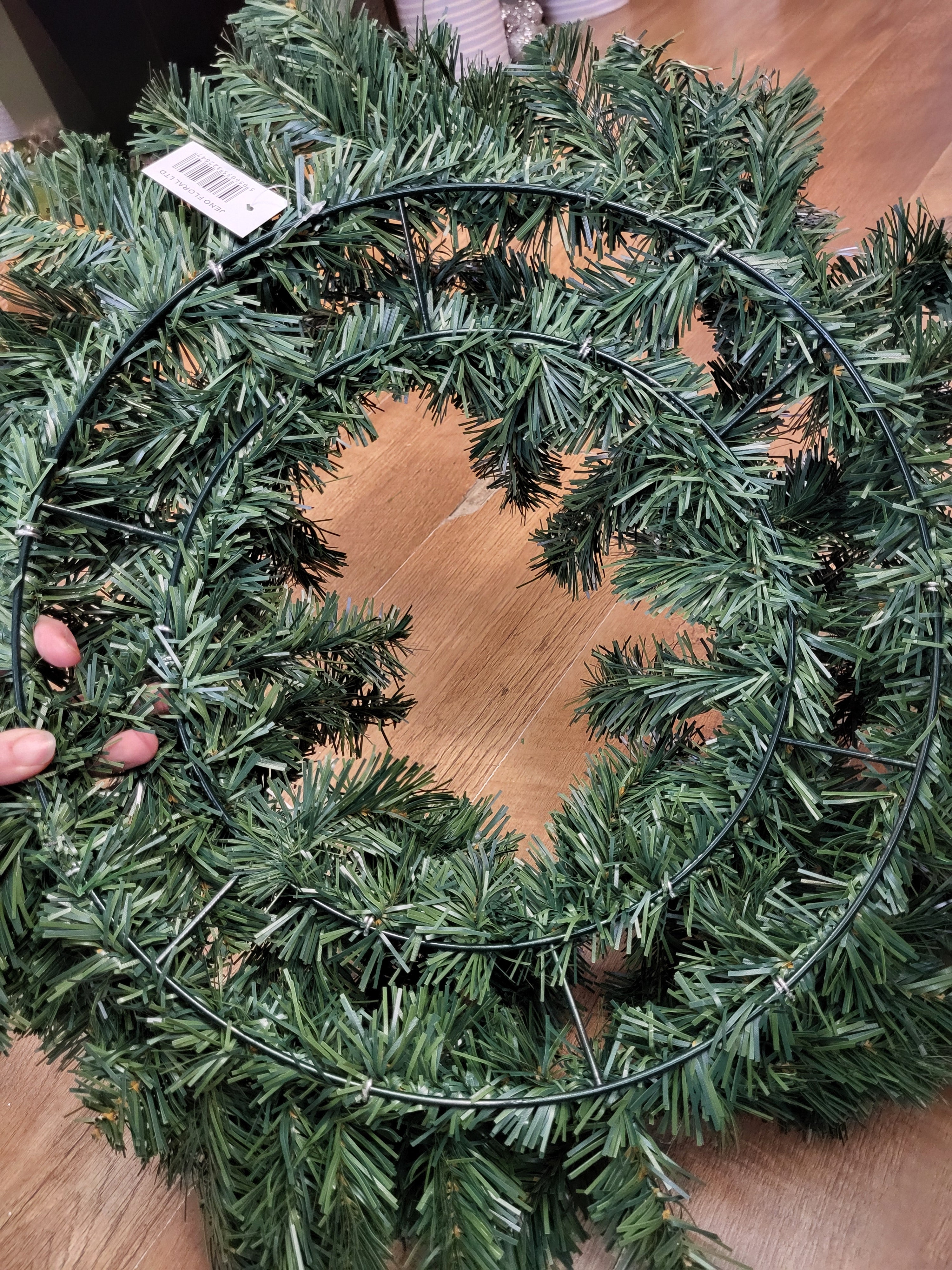60cm pine wreath  (120 tips) image 1