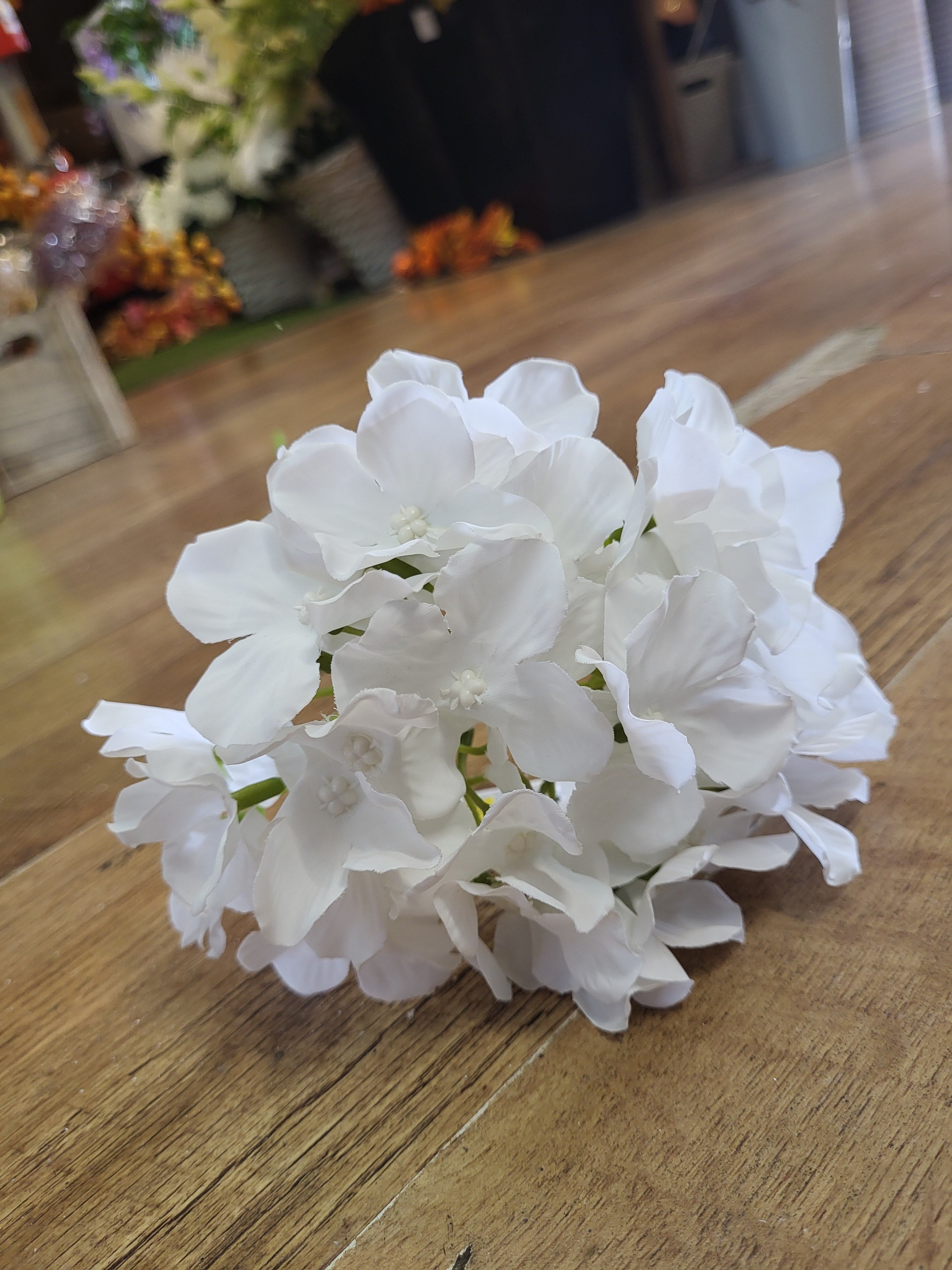 Long stem White hydrangea  image 1