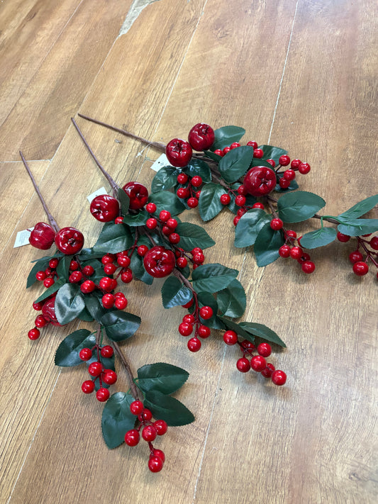 Bundle of 3 apple and berry stems