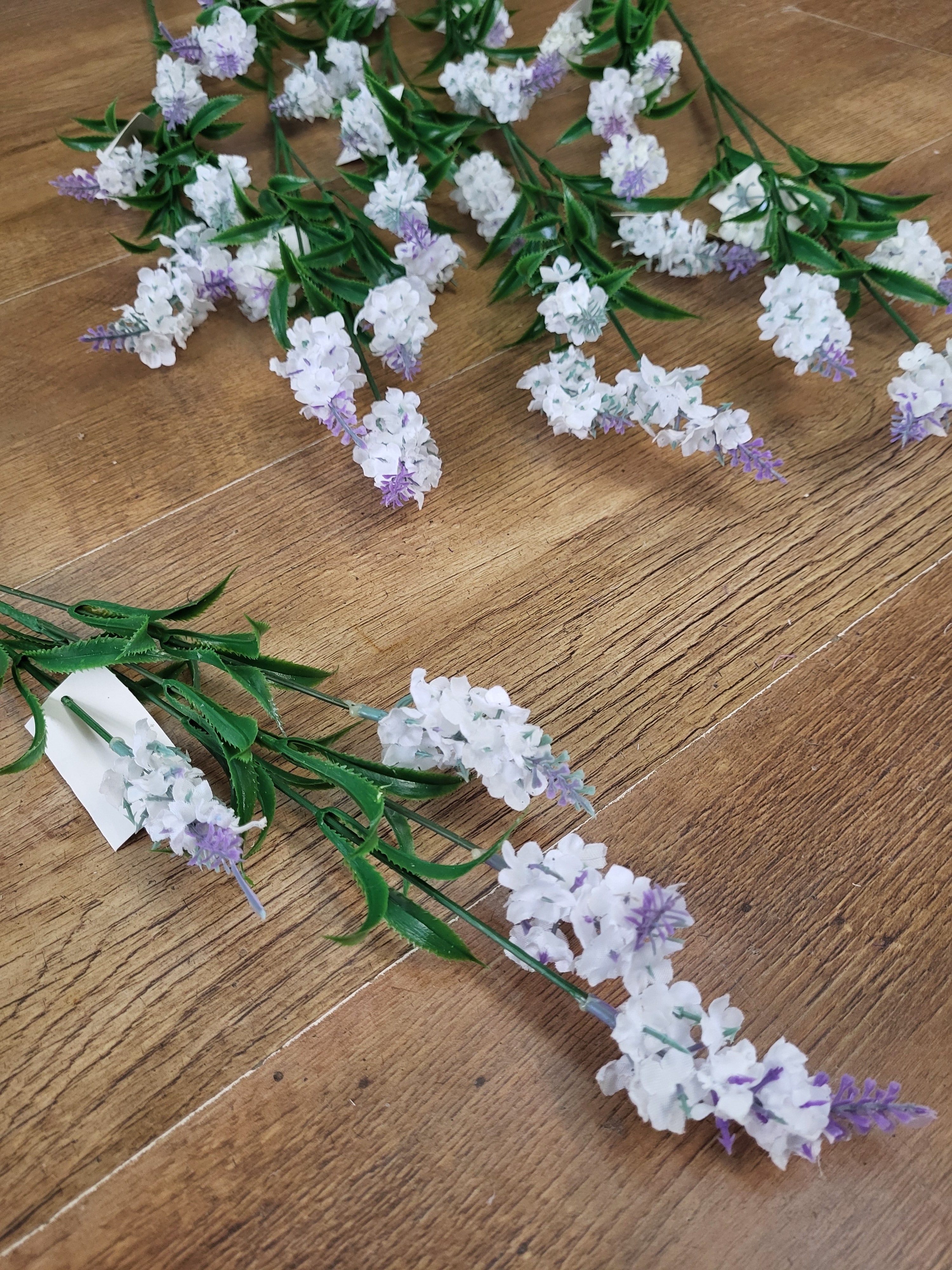 Bundle of 10 long stem white lavender image 0