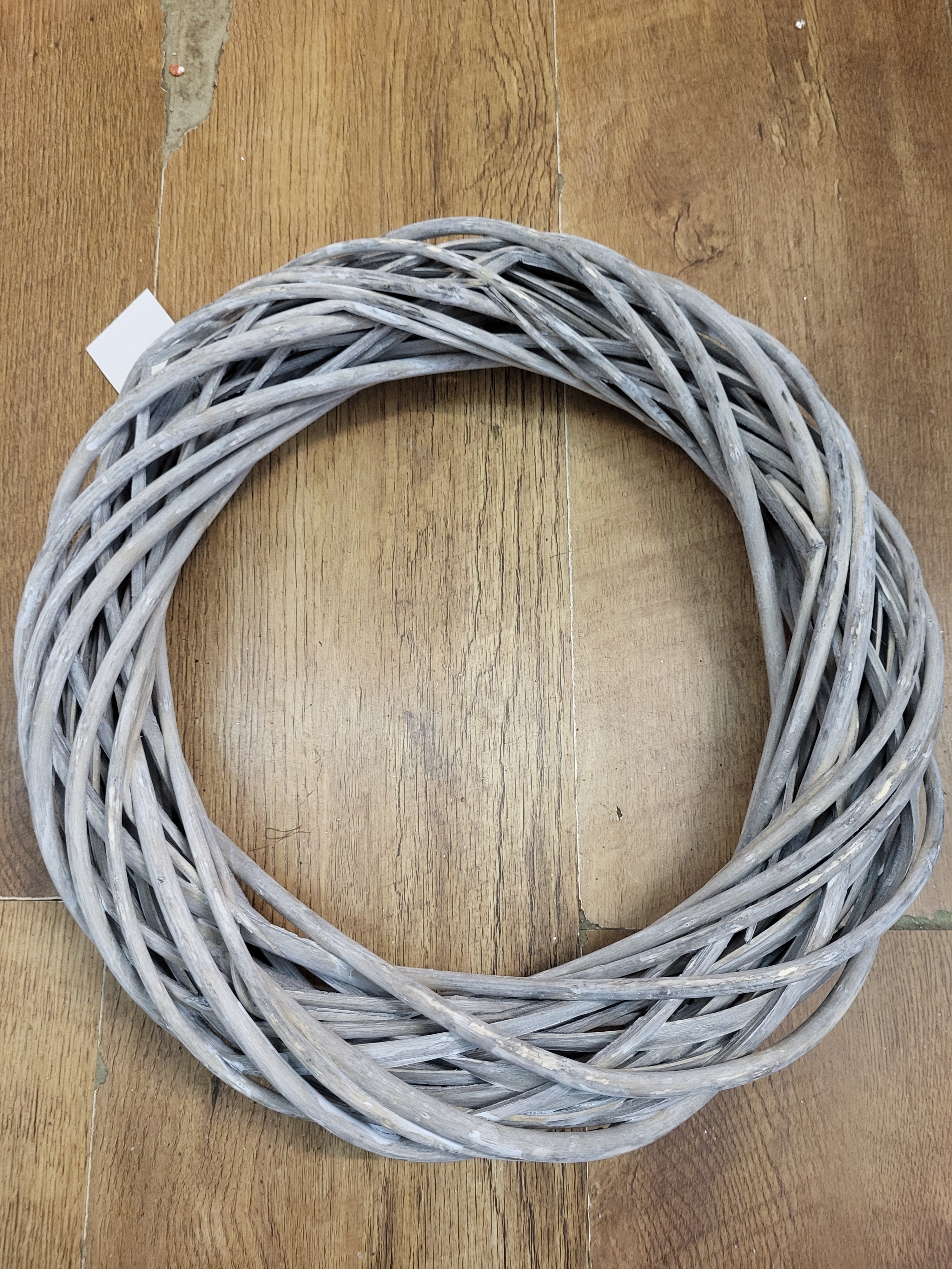 Grey wicker wreath image 0