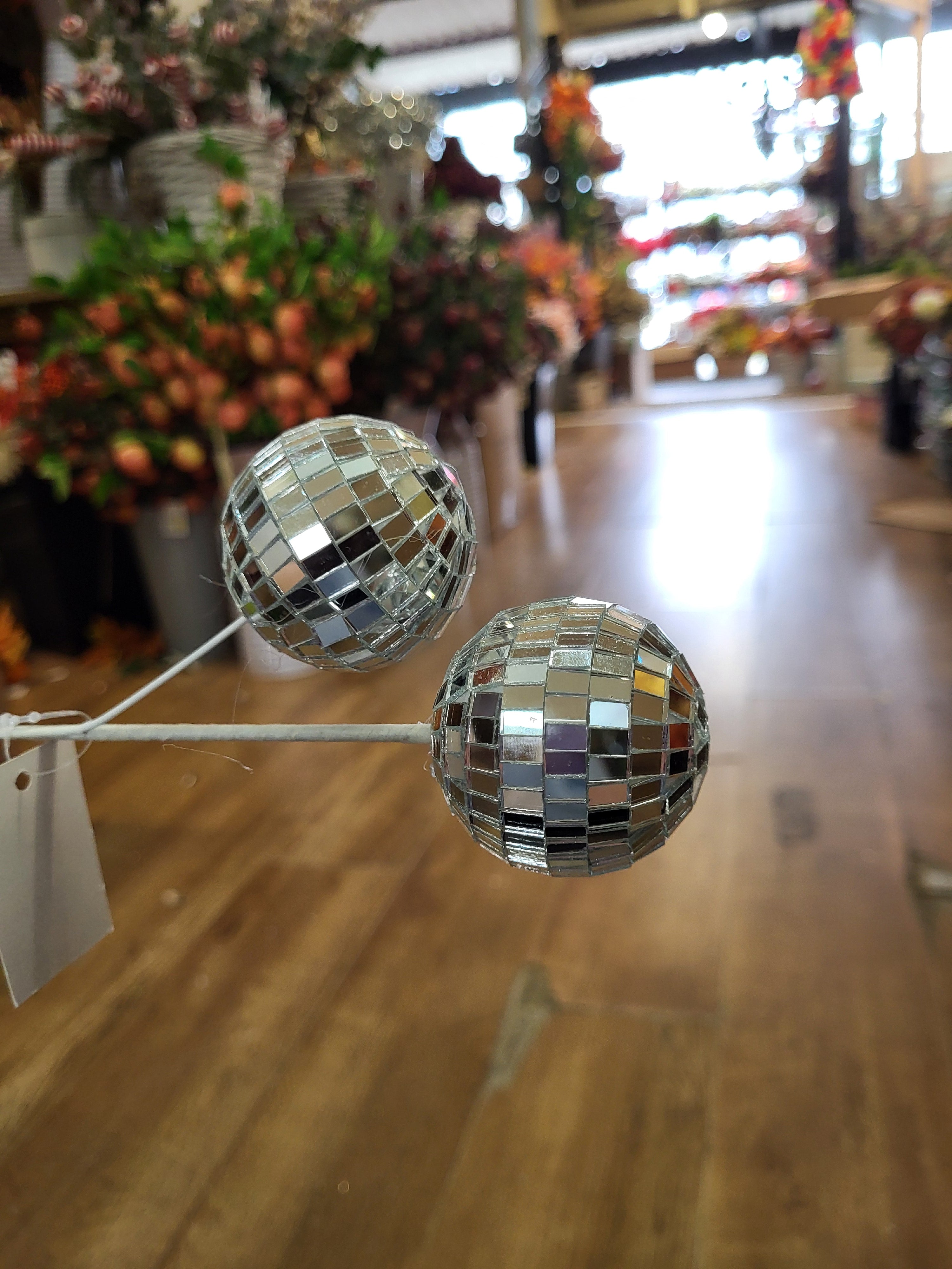 Long stem Silver Disco balls  image 3