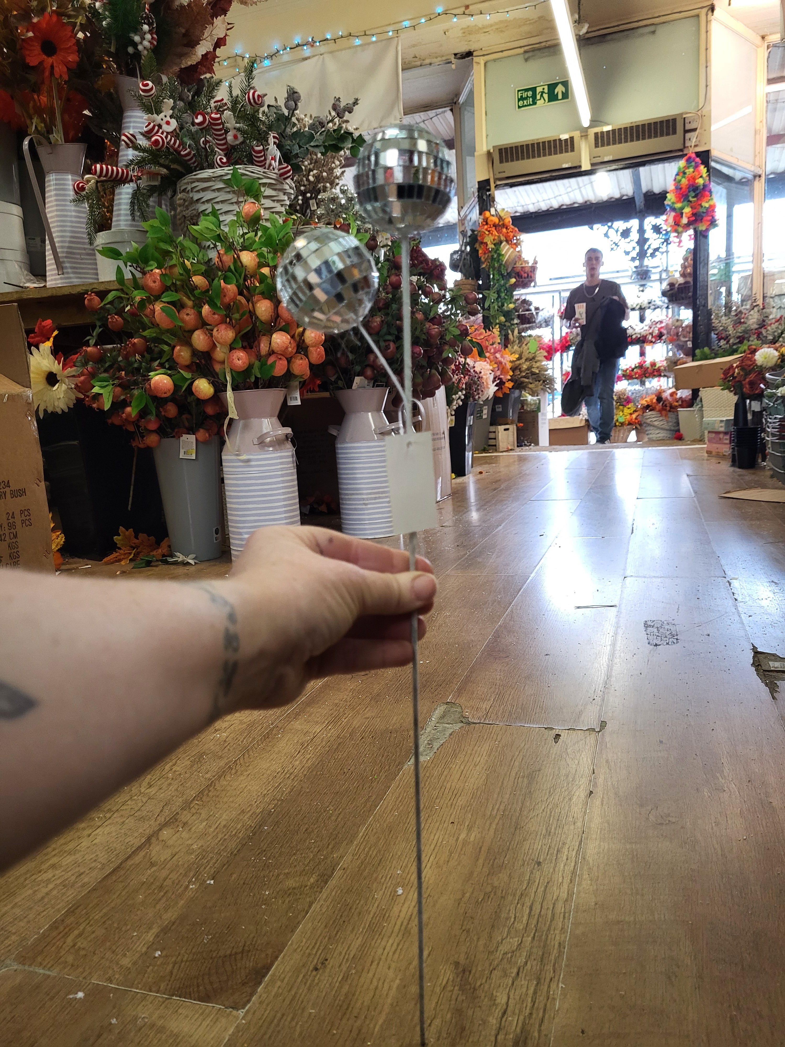 Long stem Silver Disco balls  image 1