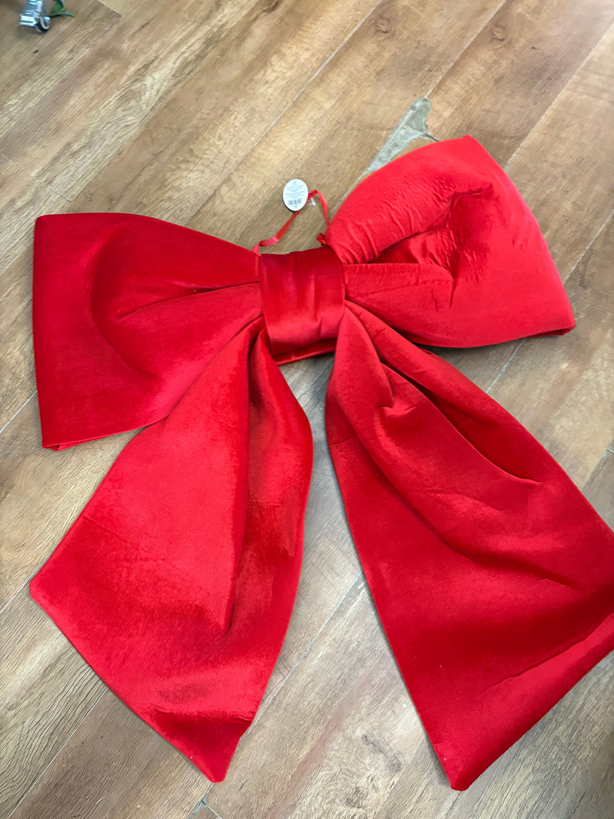 Giant 92cm Red Velvet Christmas Bow