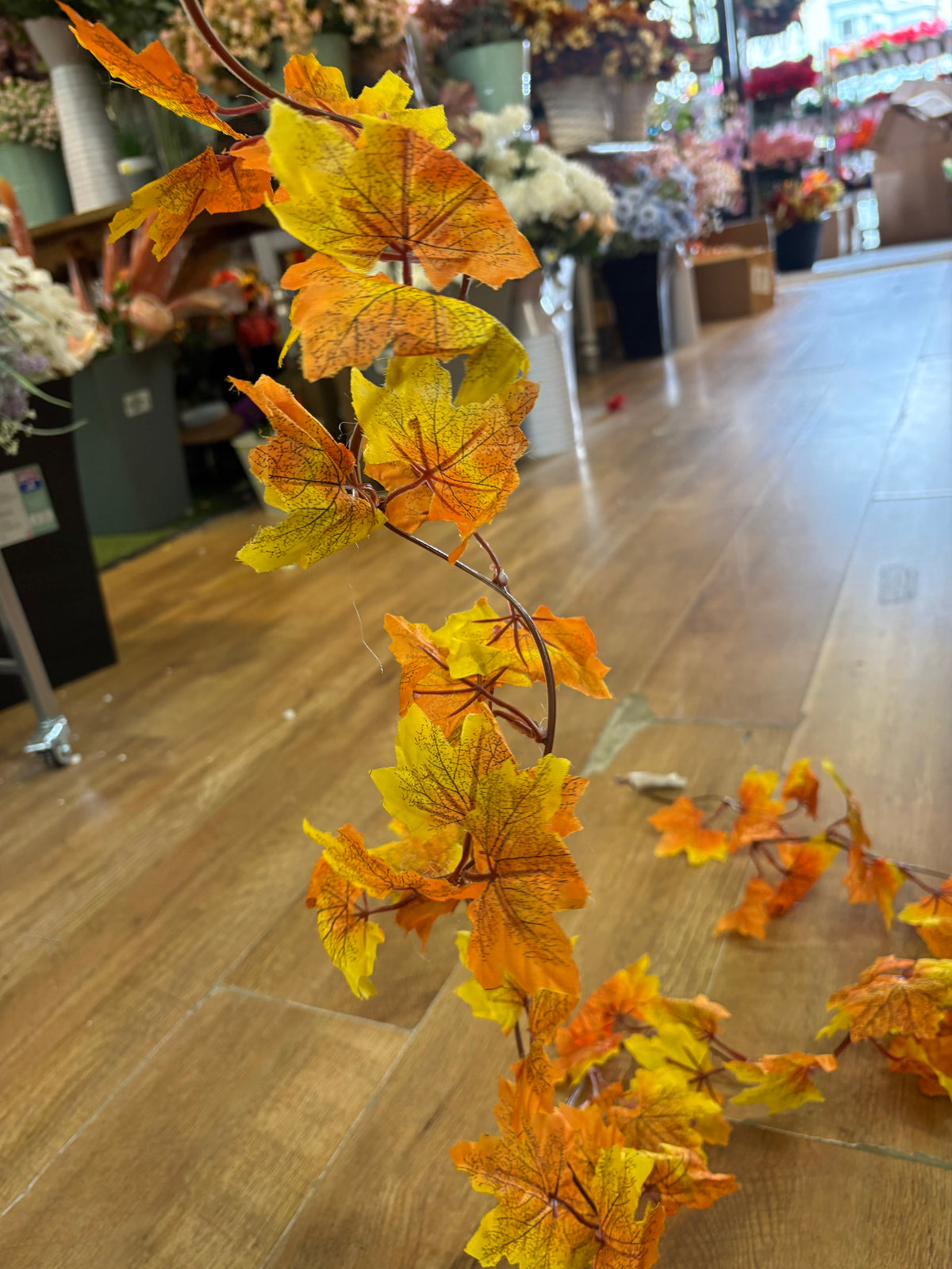 190cm yellow and orange maple garland